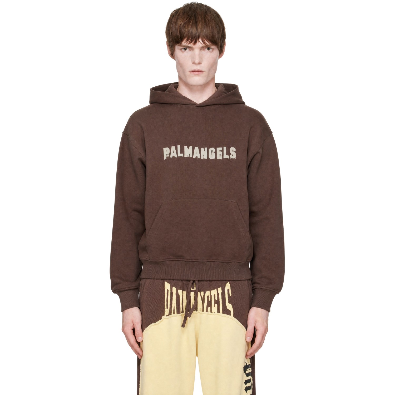 Palm Angels Brown Palm Hills Regular Hoodie