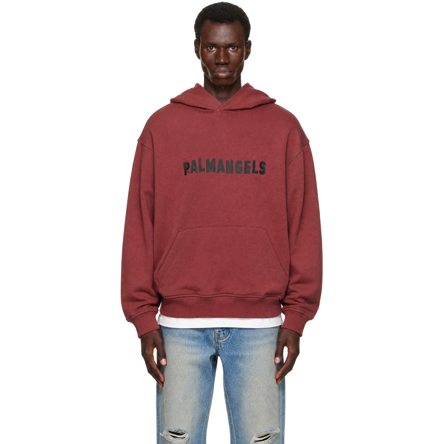 Palm Angels Red Palm Hills Regular Hoodie