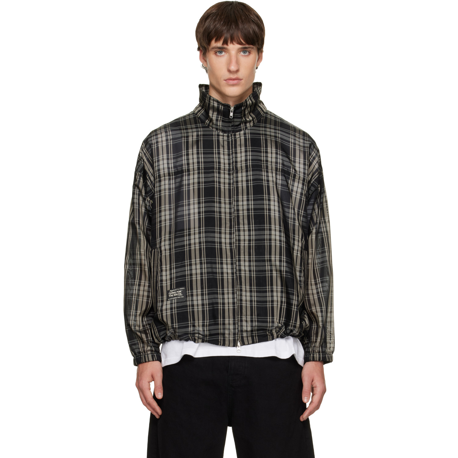 Song for the Mute Black & Beige Hooded Track Jacket