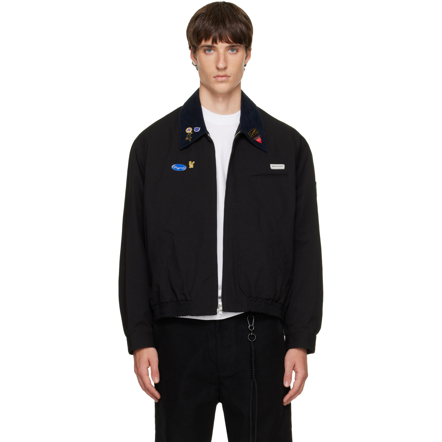 Song for the Mute Black Elasticated Coach Jacket