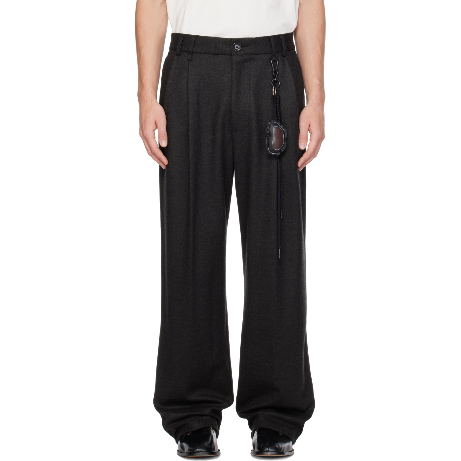 Song for the Mute Gray Double Pleated Trousers