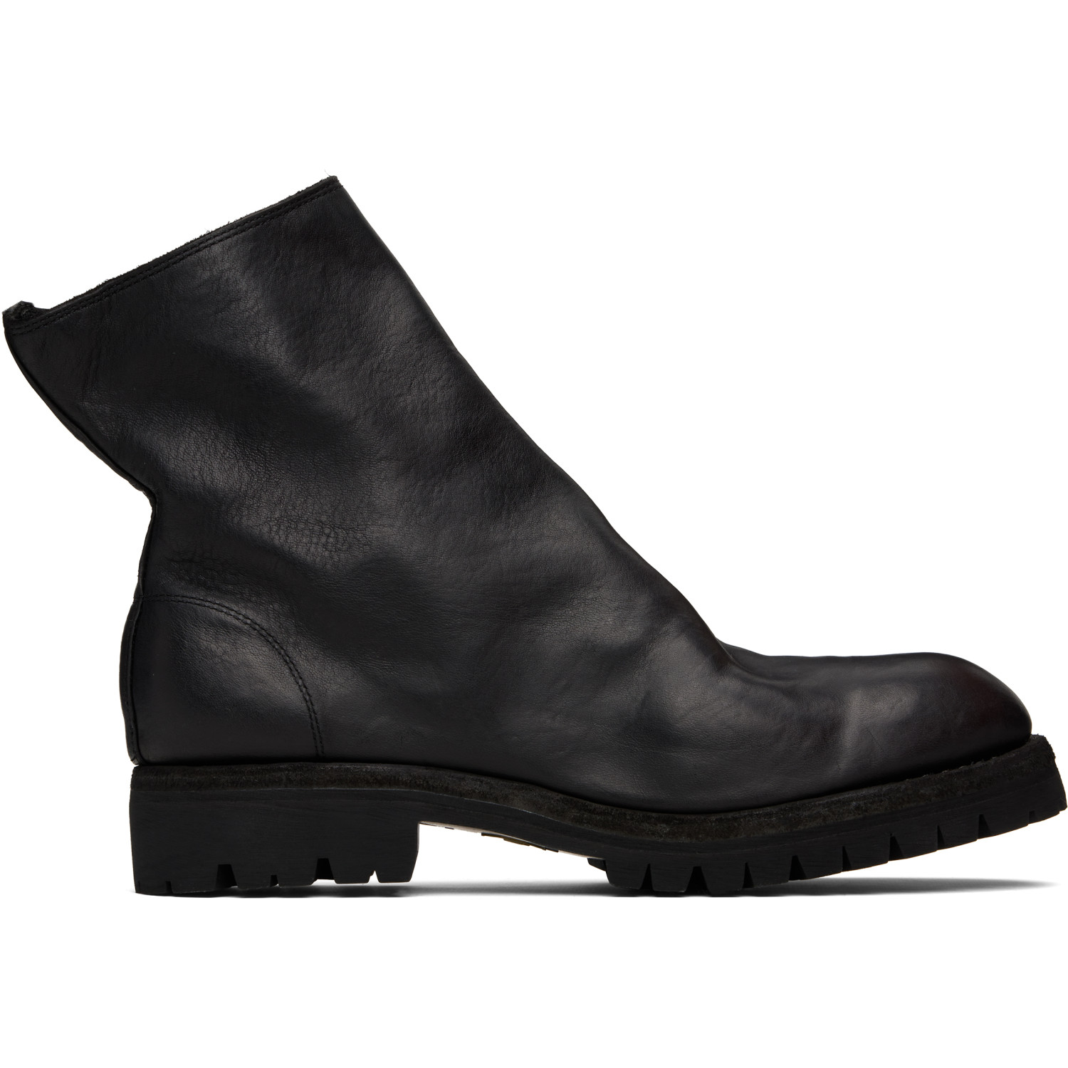 Guidi Black Side Zip Boots
