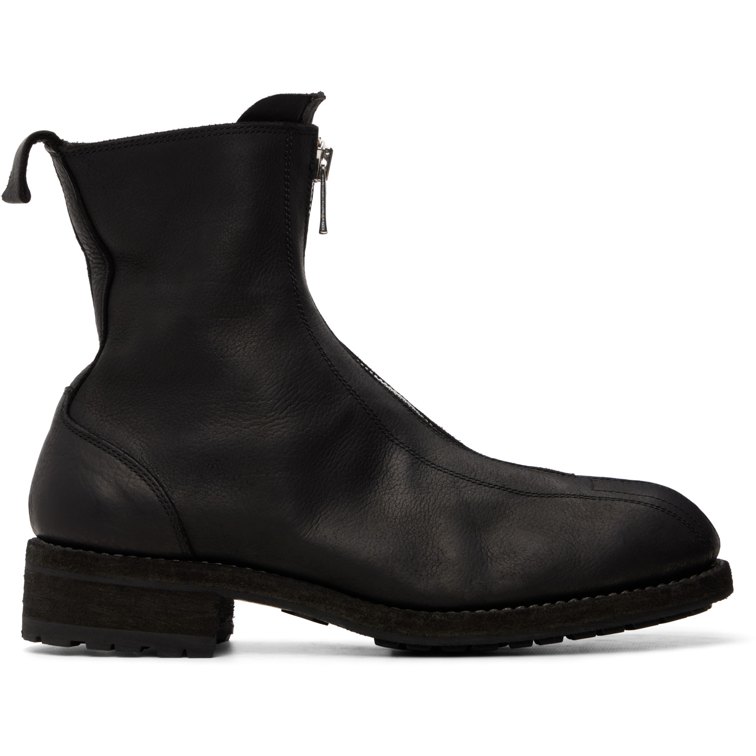 Guidi Black BOW02 Zip Up Boots