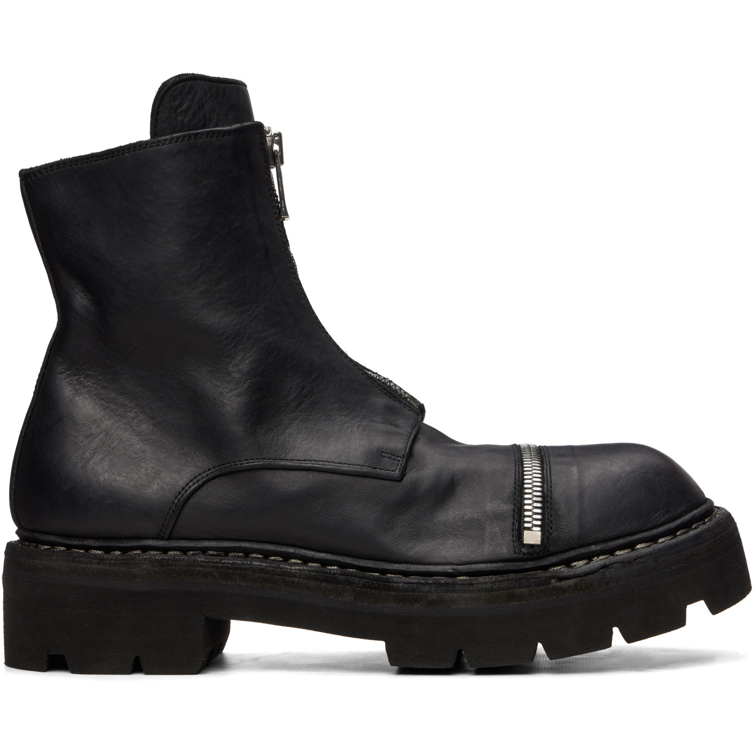 Guidi Black GRTR Zip Up Boots