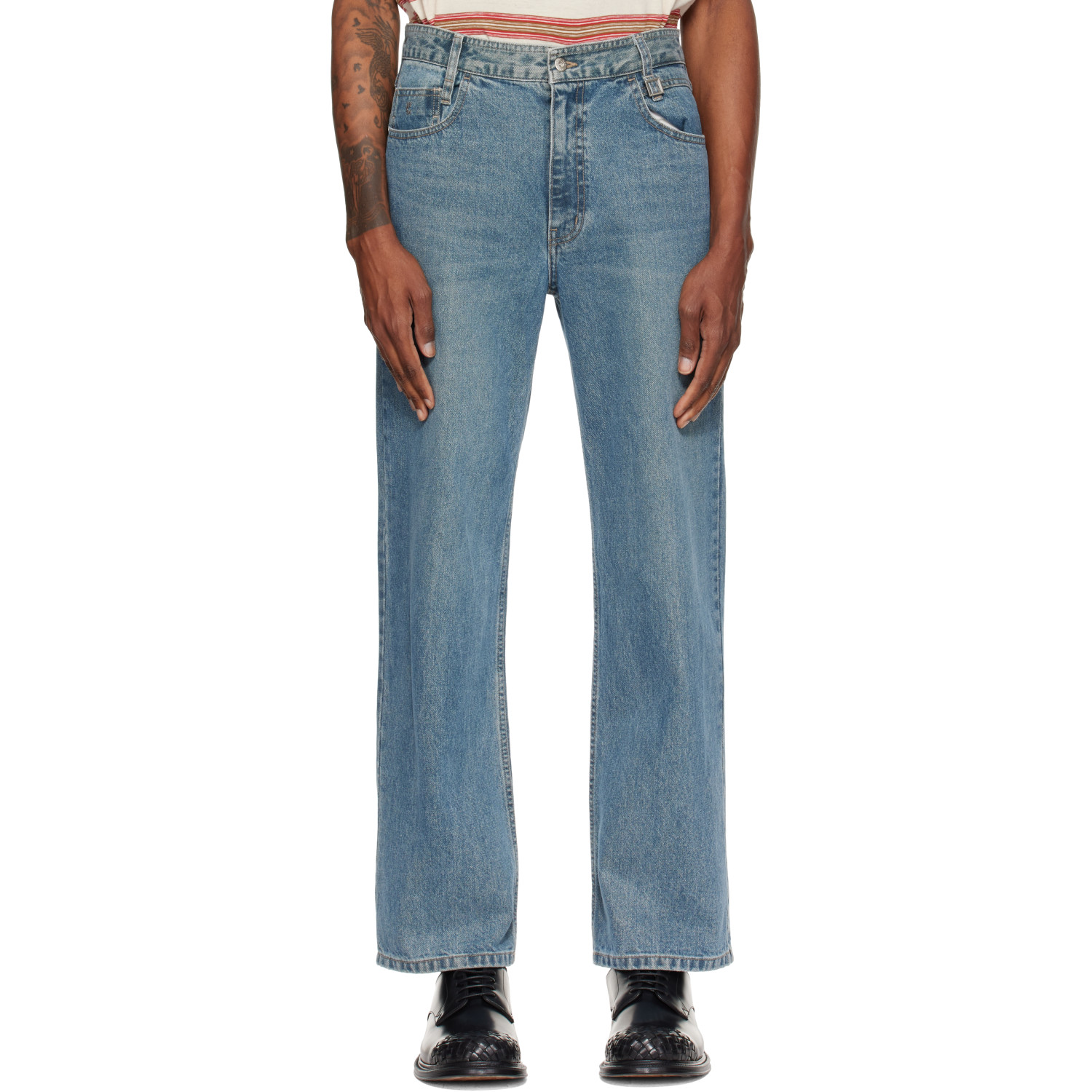 WOOYOUNGMI Blue Straight Jeans