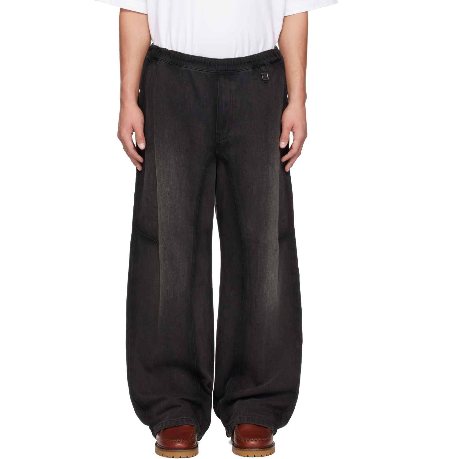 WOOYOUNGMI Gray Banding Denim Jeans