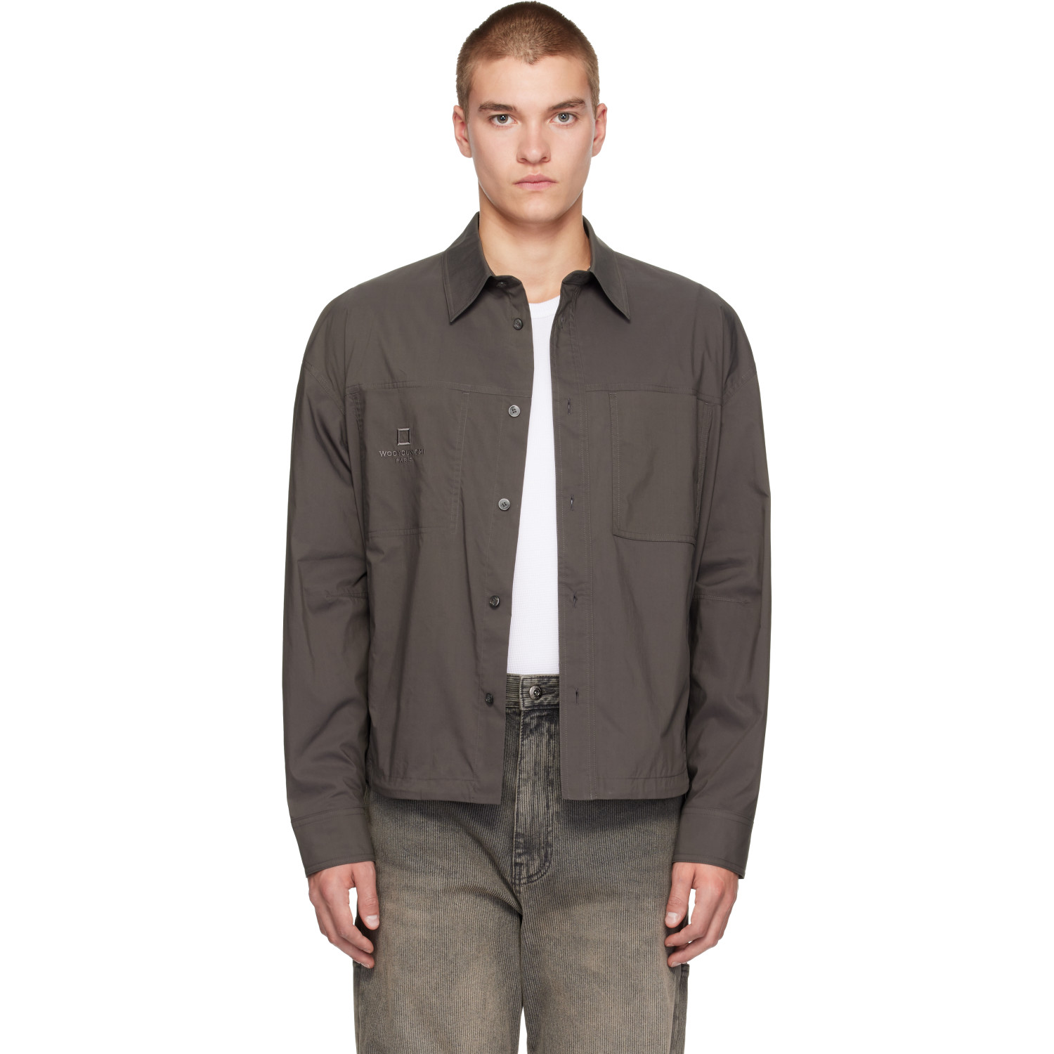WOOYOUNGMI Gray Chest Pocket Shirt