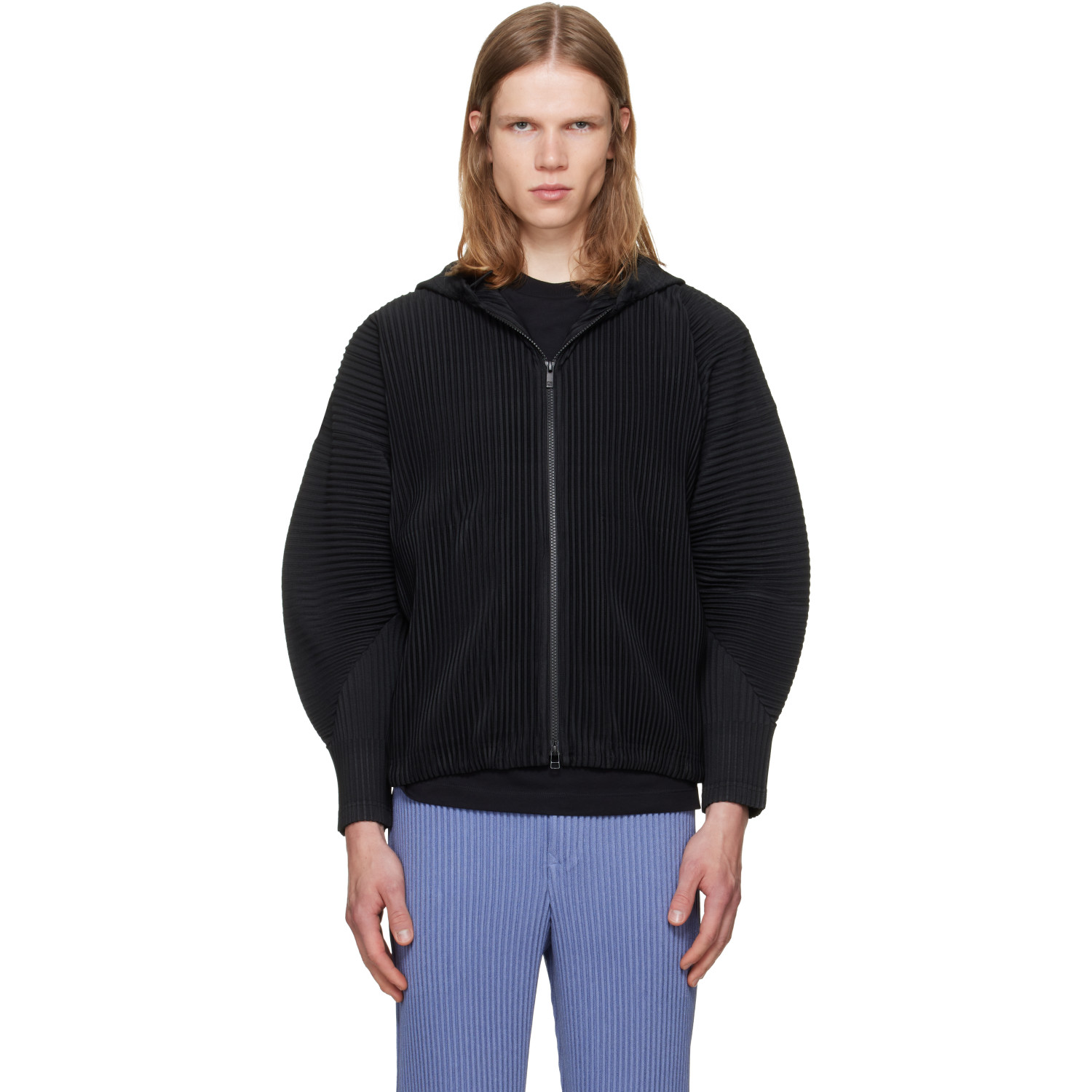 HOMME PLISSÉ ISSEY MIYAKE Black July Monthly Colors Blouson Hoodie