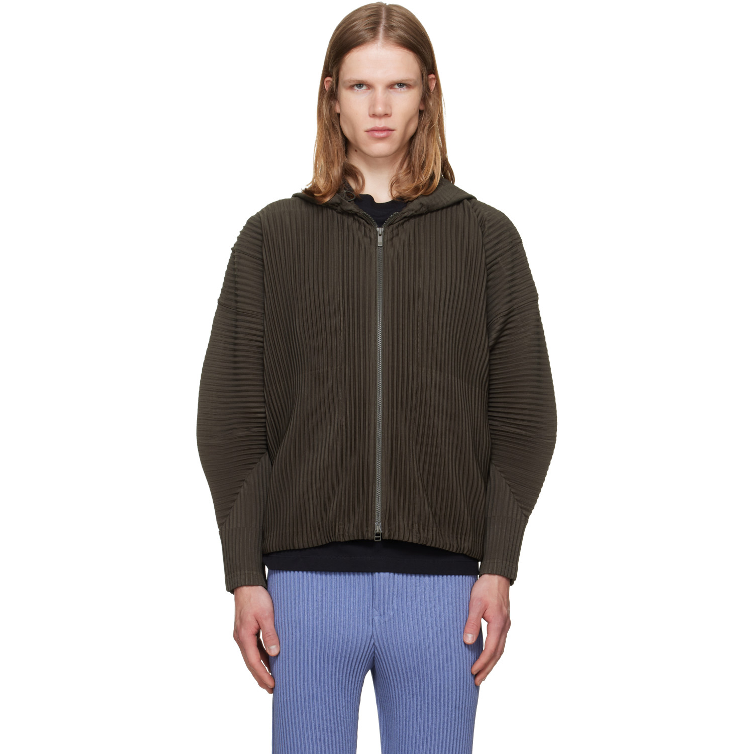 HOMME PLISSÉ ISSEY MIYAKE Brown Monthly Colors July Hoodie