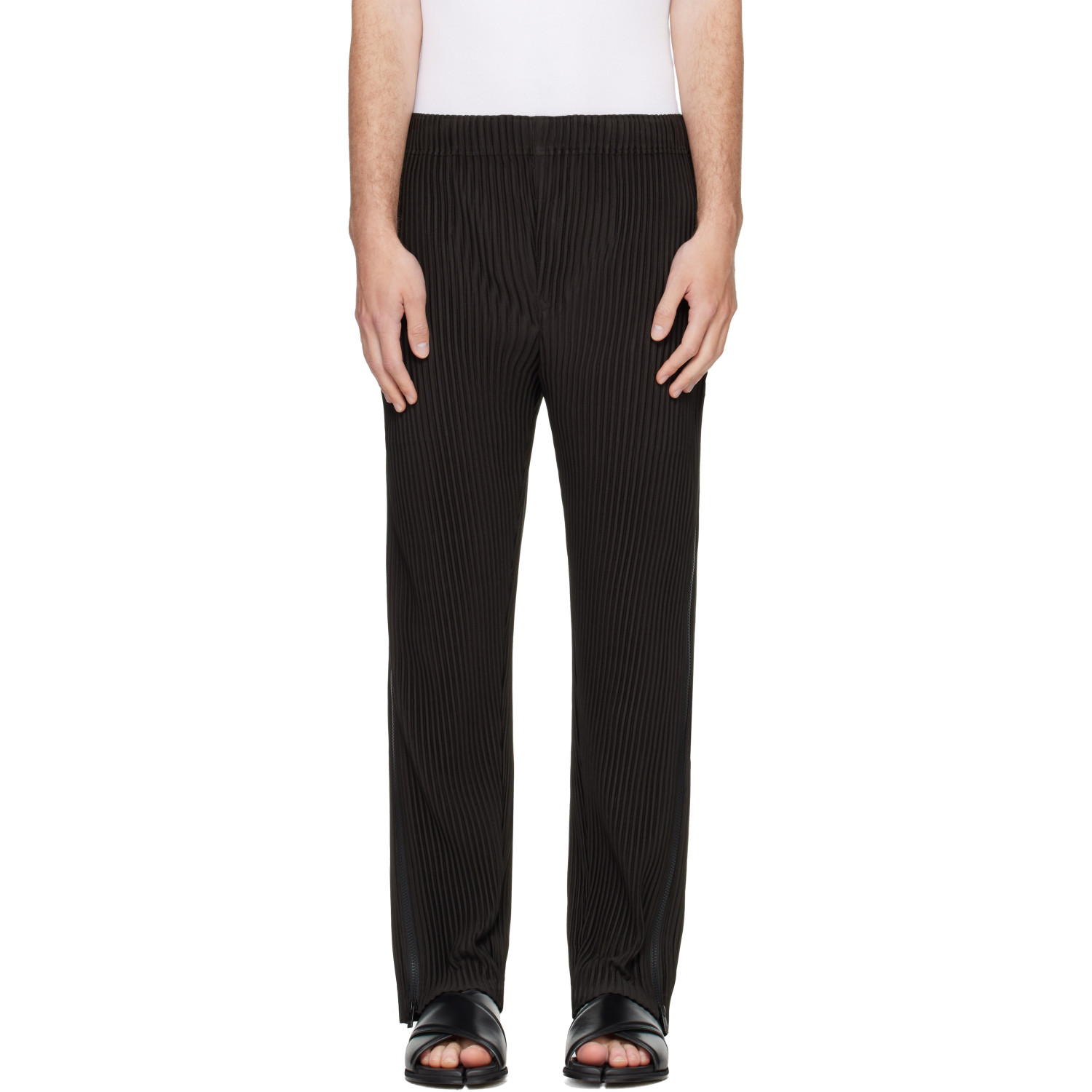 HOMME PLISSÉ ISSEY MIYAKE Black Multi-Fastened Trousers