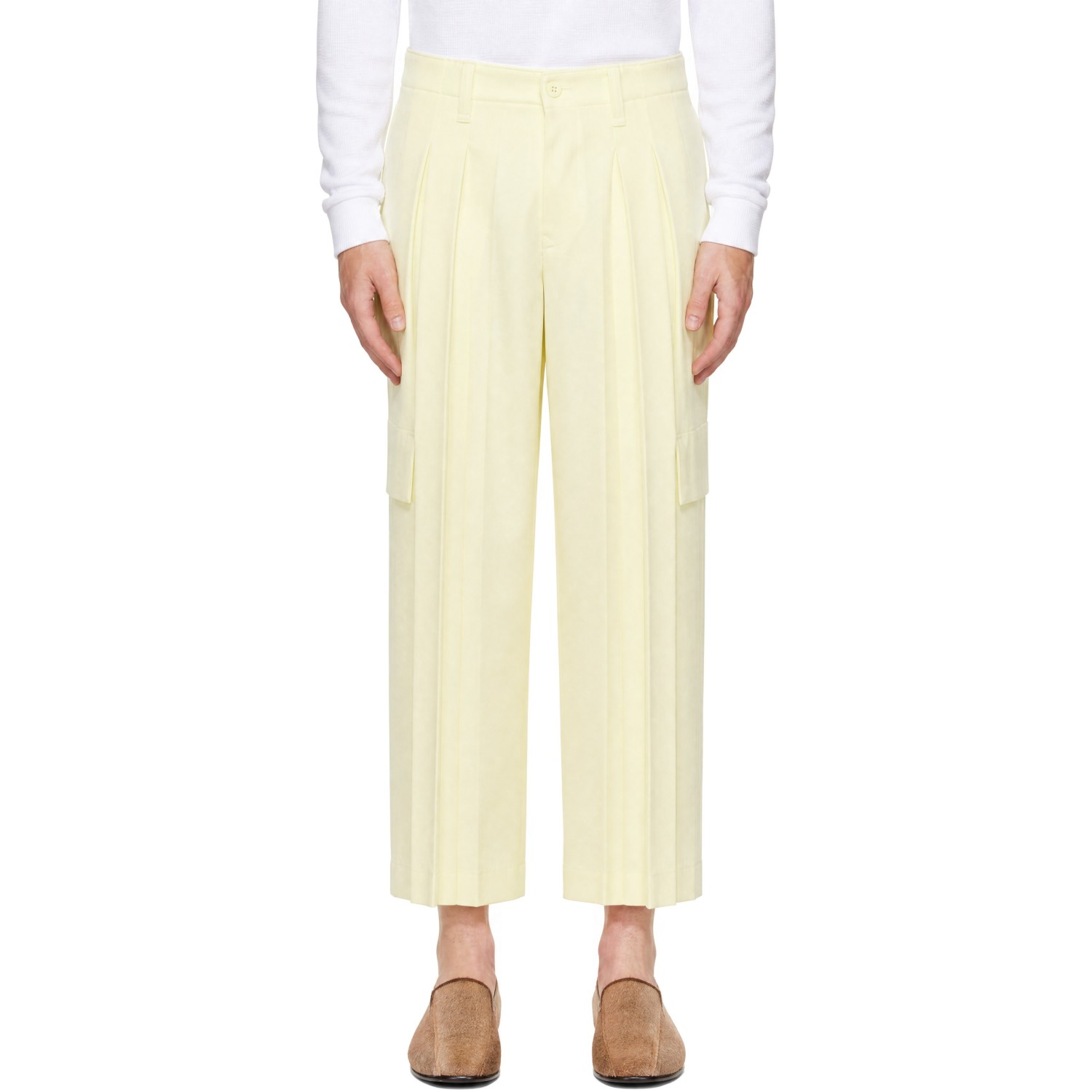 HOMME PLISSÉ ISSEY MIYAKE Yellow September Edge Trousers