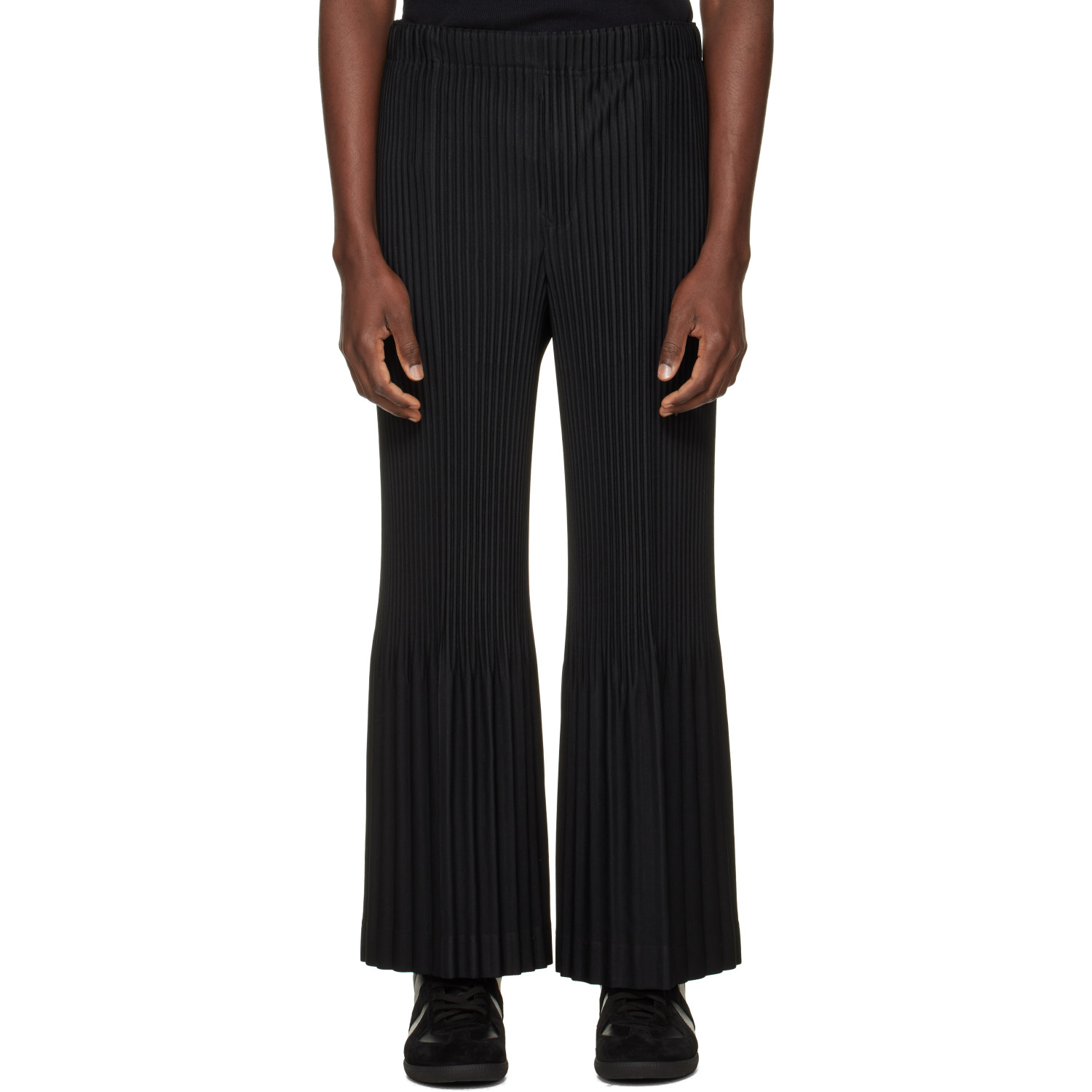 HOMME PLISSÉ ISSEY MIYAKE Black Pleats Bottoms 1 Trousers