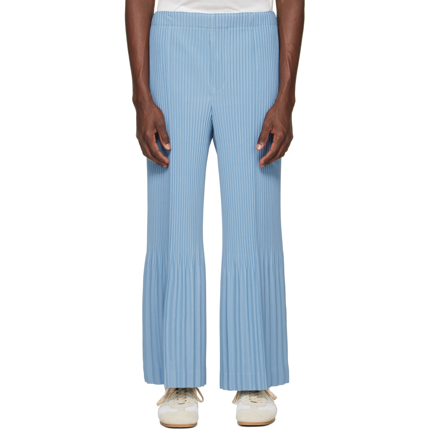 HOMME PLISSÉ ISSEY MIYAKE Blue Pleats Bottoms 1 Trousers