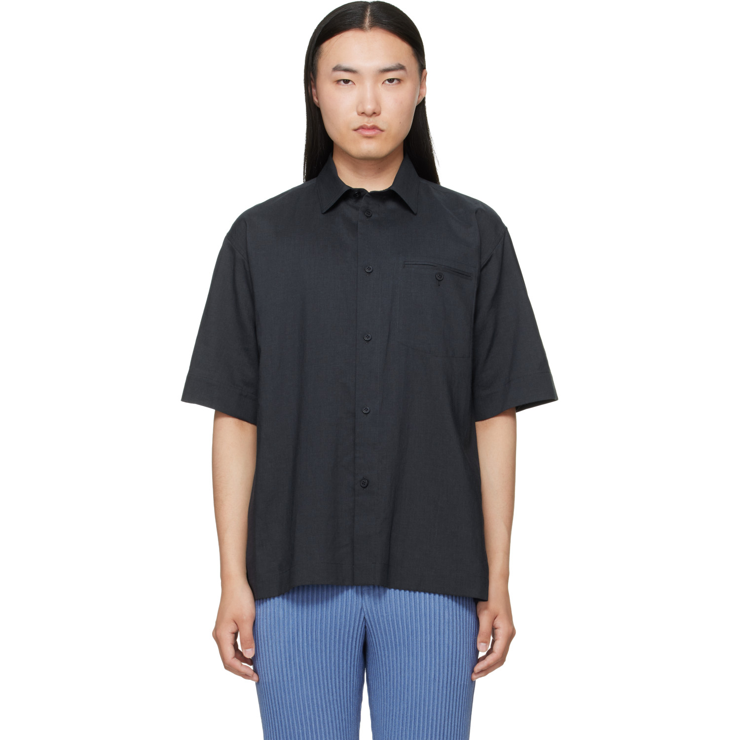 HOMME PLISSÉ ISSEY MIYAKE Gray PL Ramie Shirt