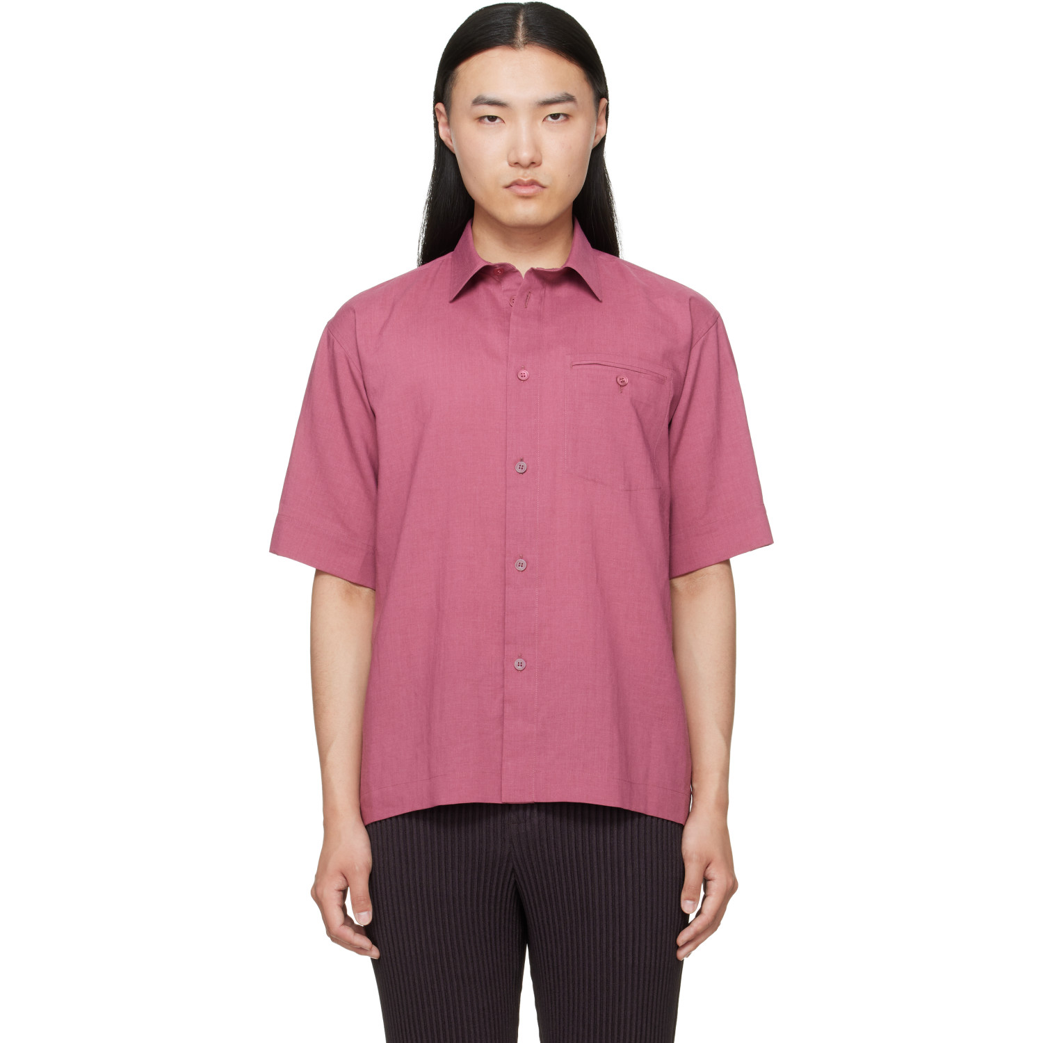 HOMME PLISSÉ ISSEY MIYAKE Red PL Ramie Shirt