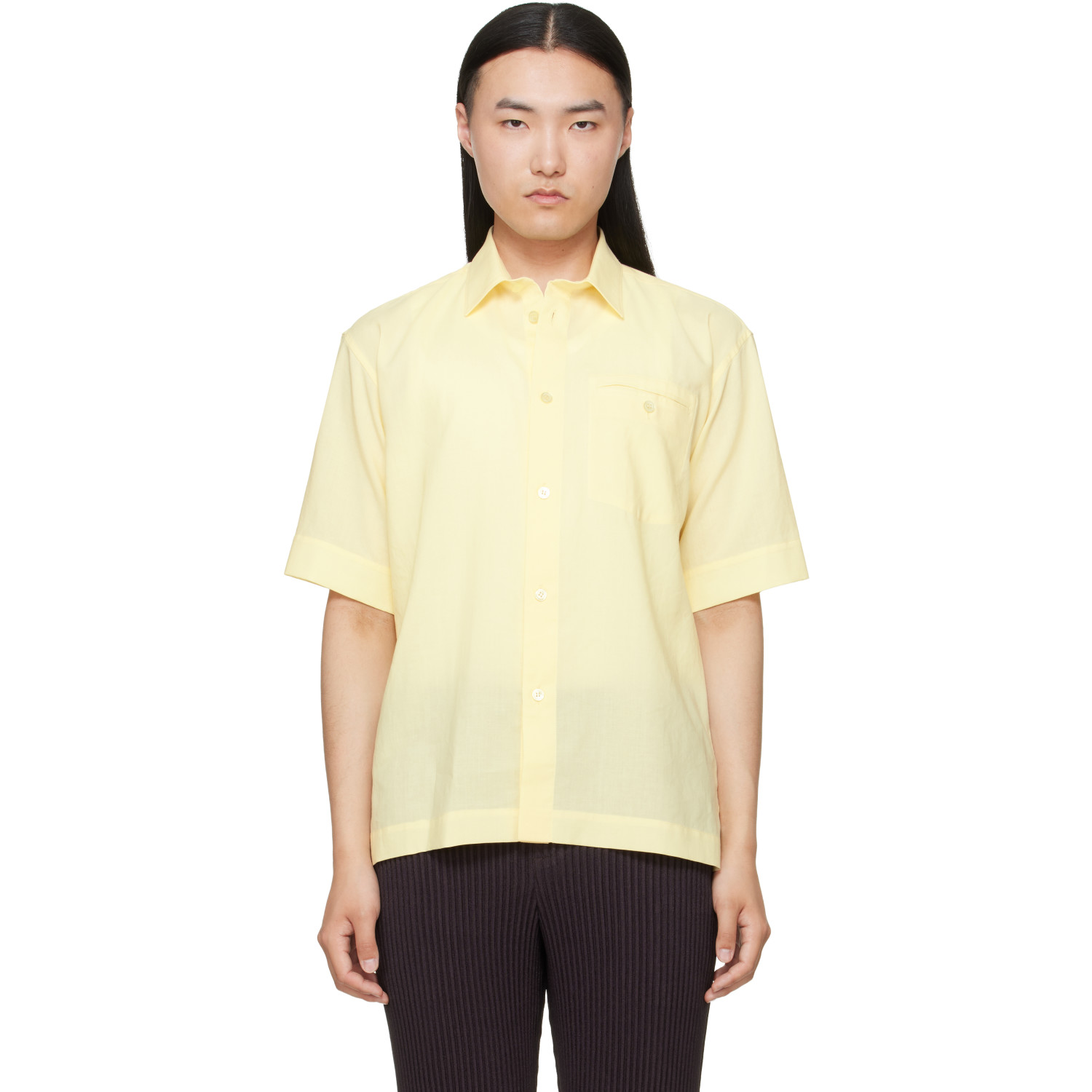 HOMME PLISSÉ ISSEY MIYAKE Yellow PL Ramie Shirt