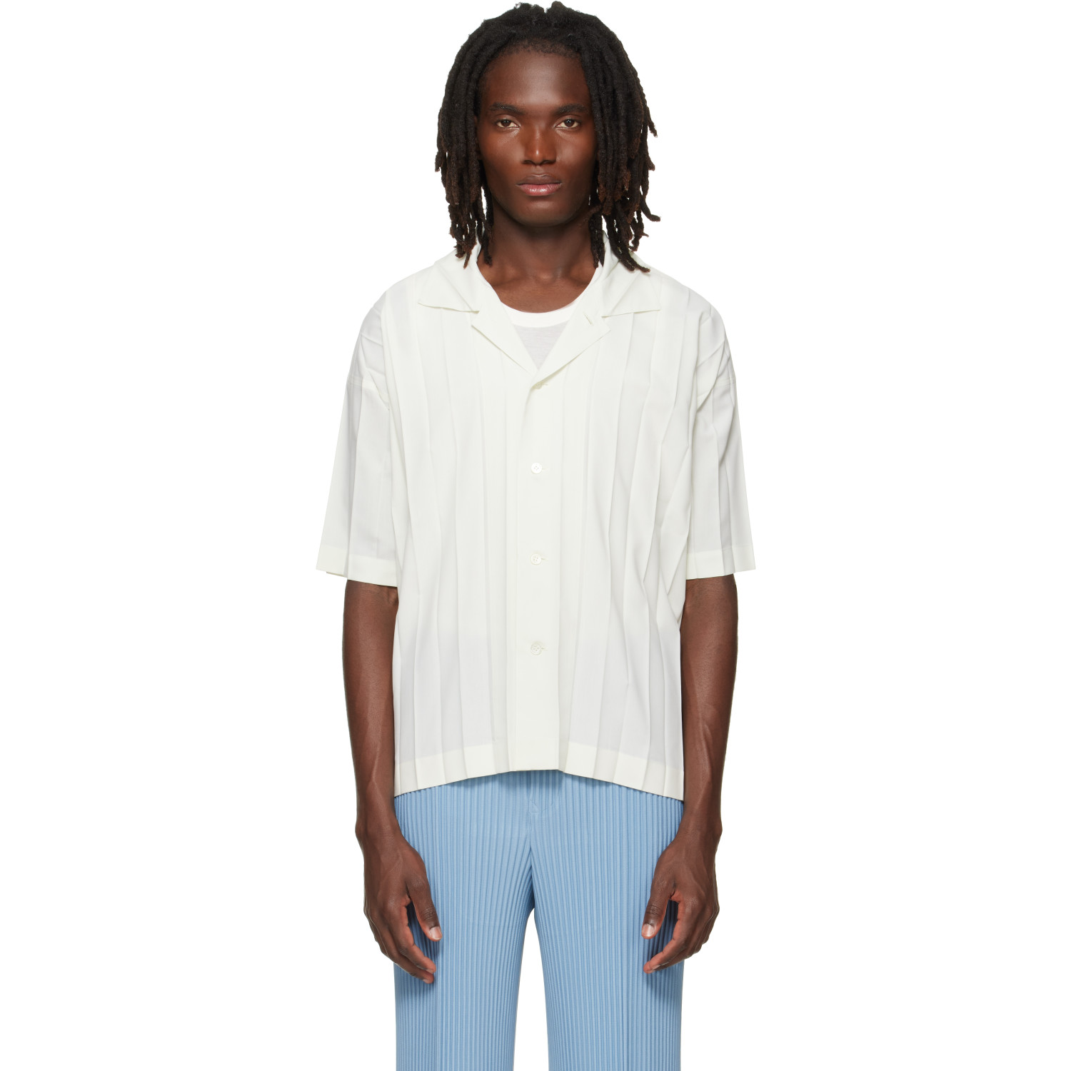 HOMME PLISSÉ ISSEY MIYAKE Off-White Edge Shirt