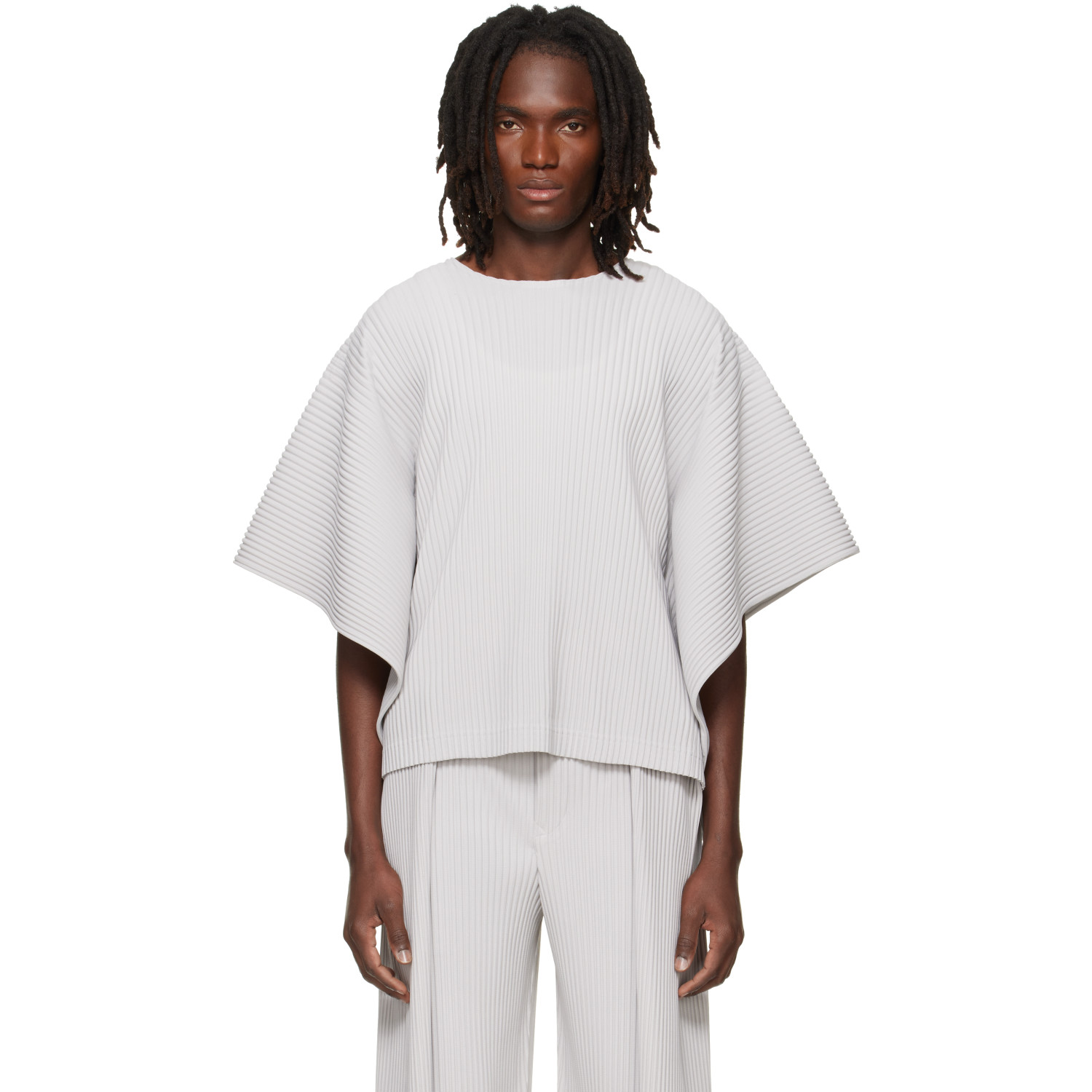 HOMME PLISSÉ ISSEY MIYAKE Gray Motion Blur Top