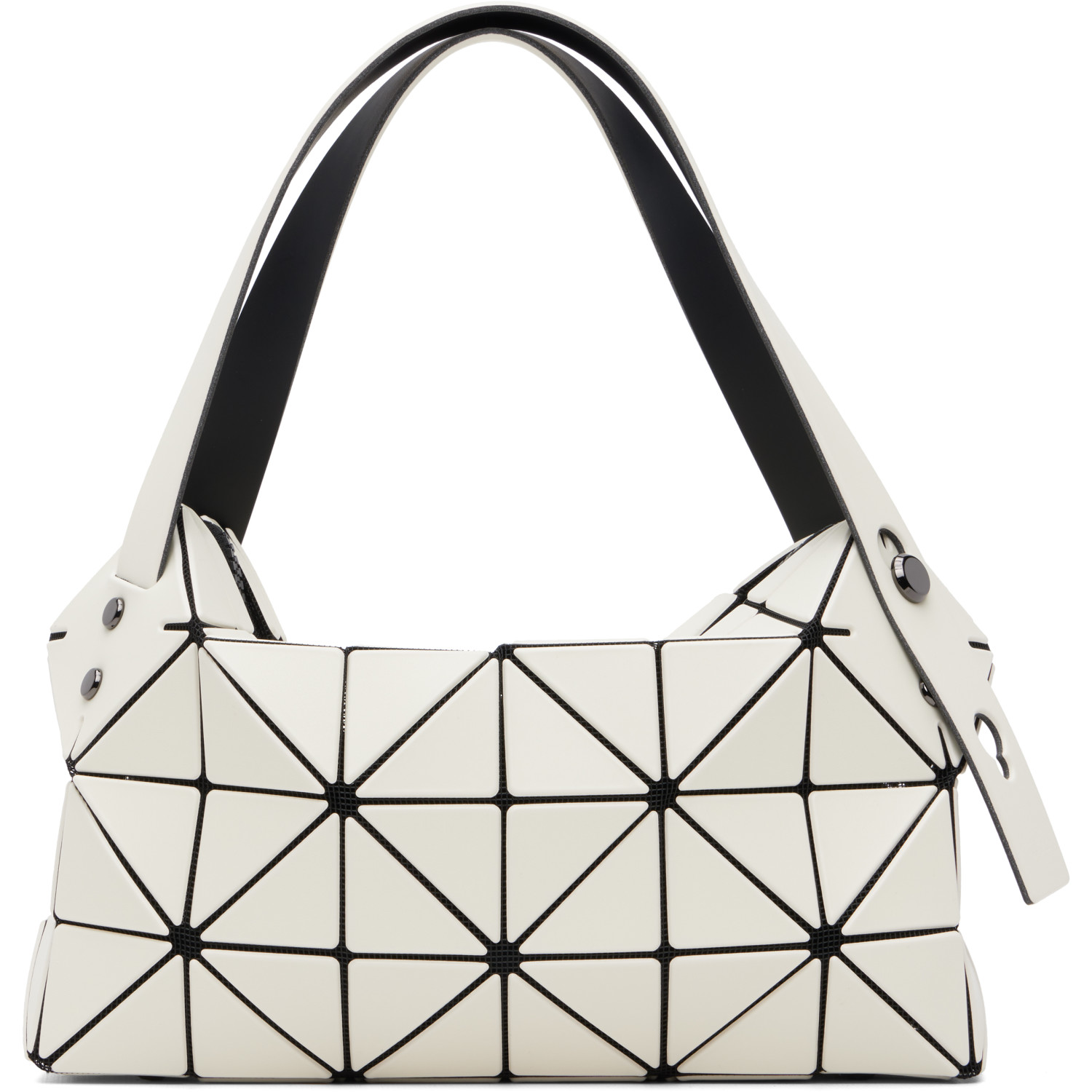 BAO BAO ISSEY MIYAKE White Boston Hand Bag