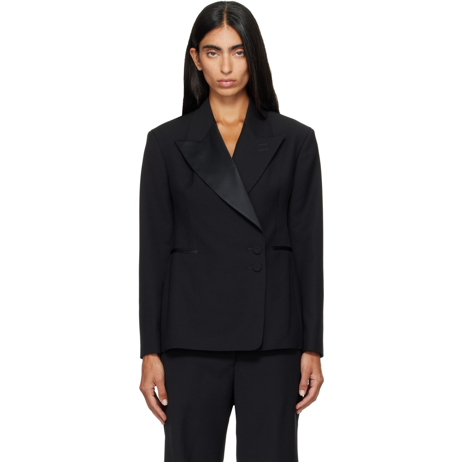 Wales Bonner Black Gallery Tuxedo Blazer