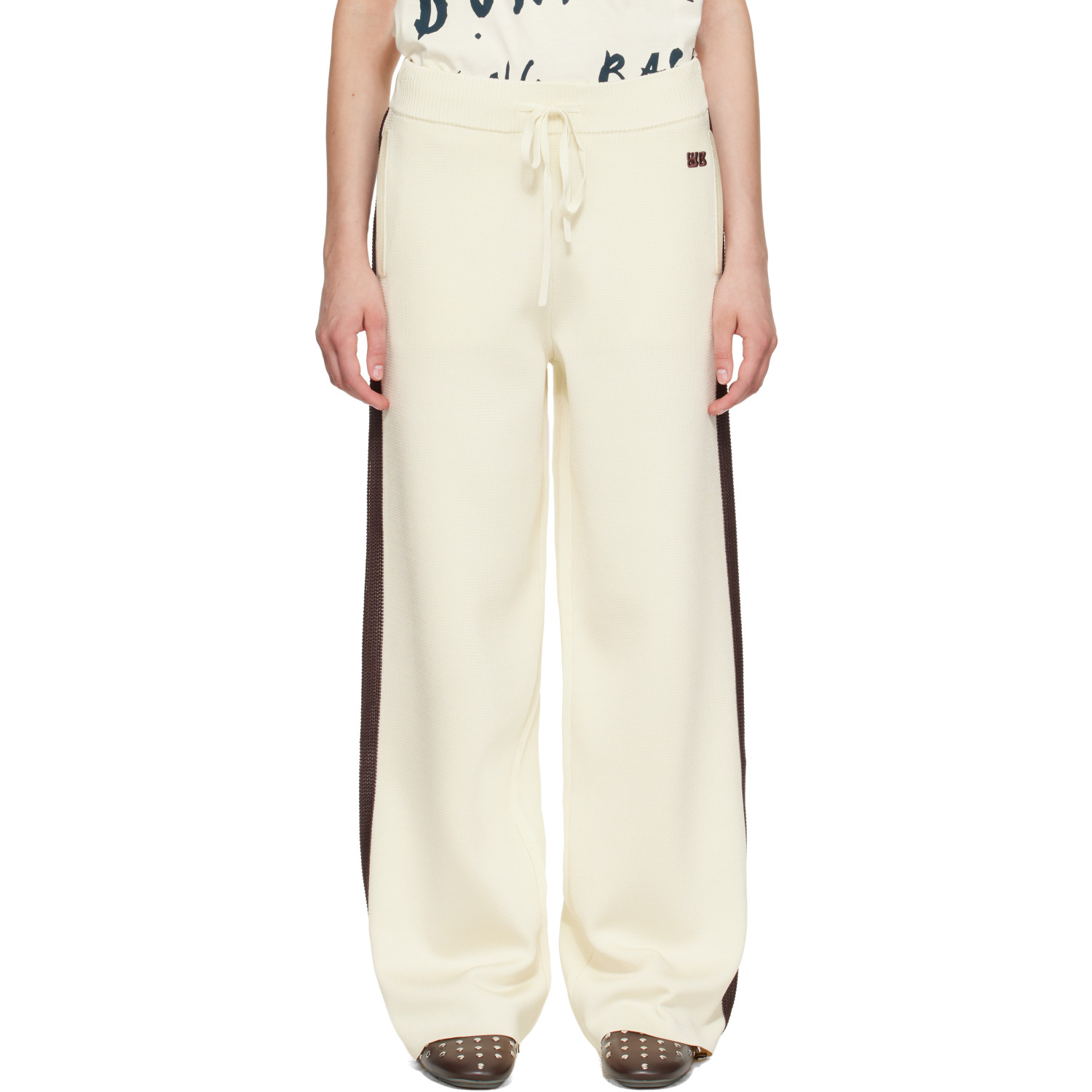 Wales Bonner Off-White Tide Viscose Poly Knit Track Pants