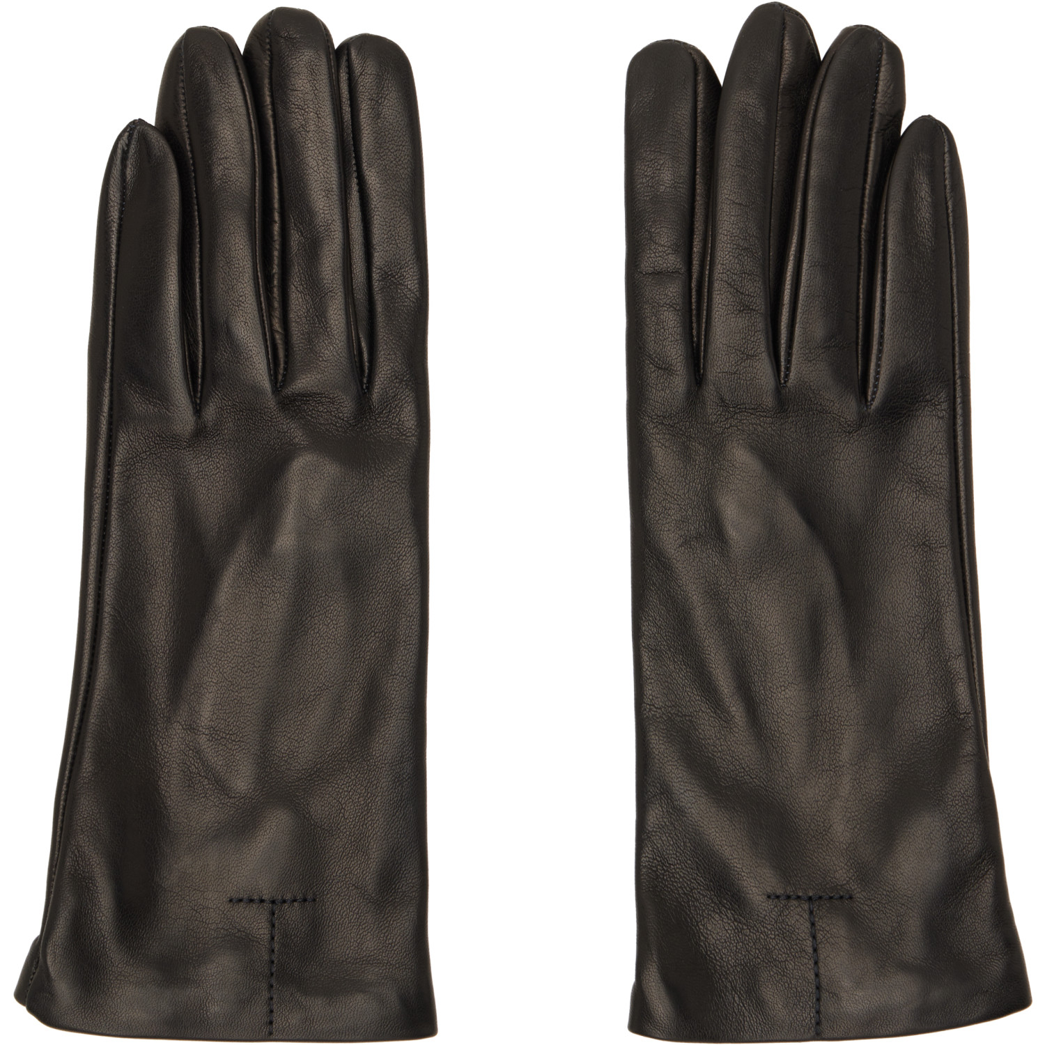 TOTEME Black Leather Gloves