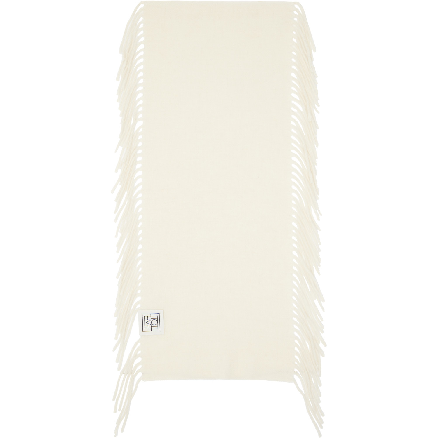 Totême Off-white Cashmere Tassel Scarf