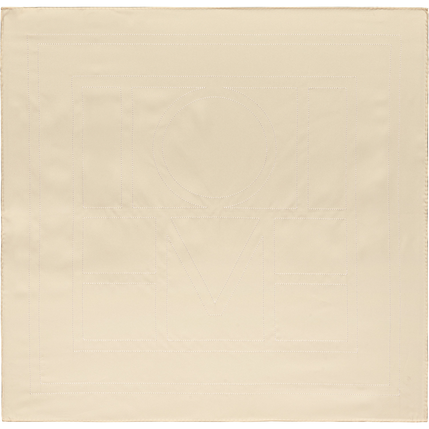 TOTEME Off-White Embroidered Monogram Silk Scarf