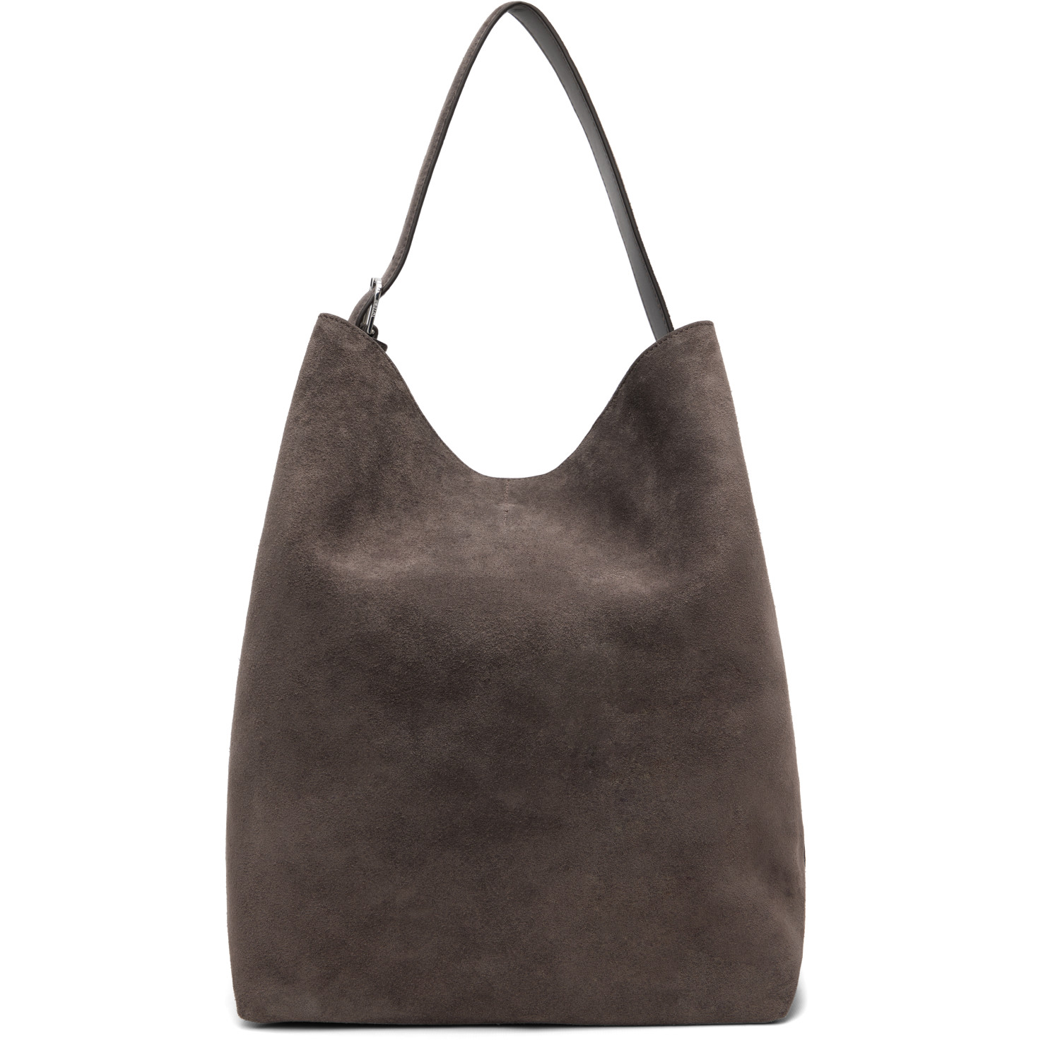 TOTEME Gray Belted Suede Tote