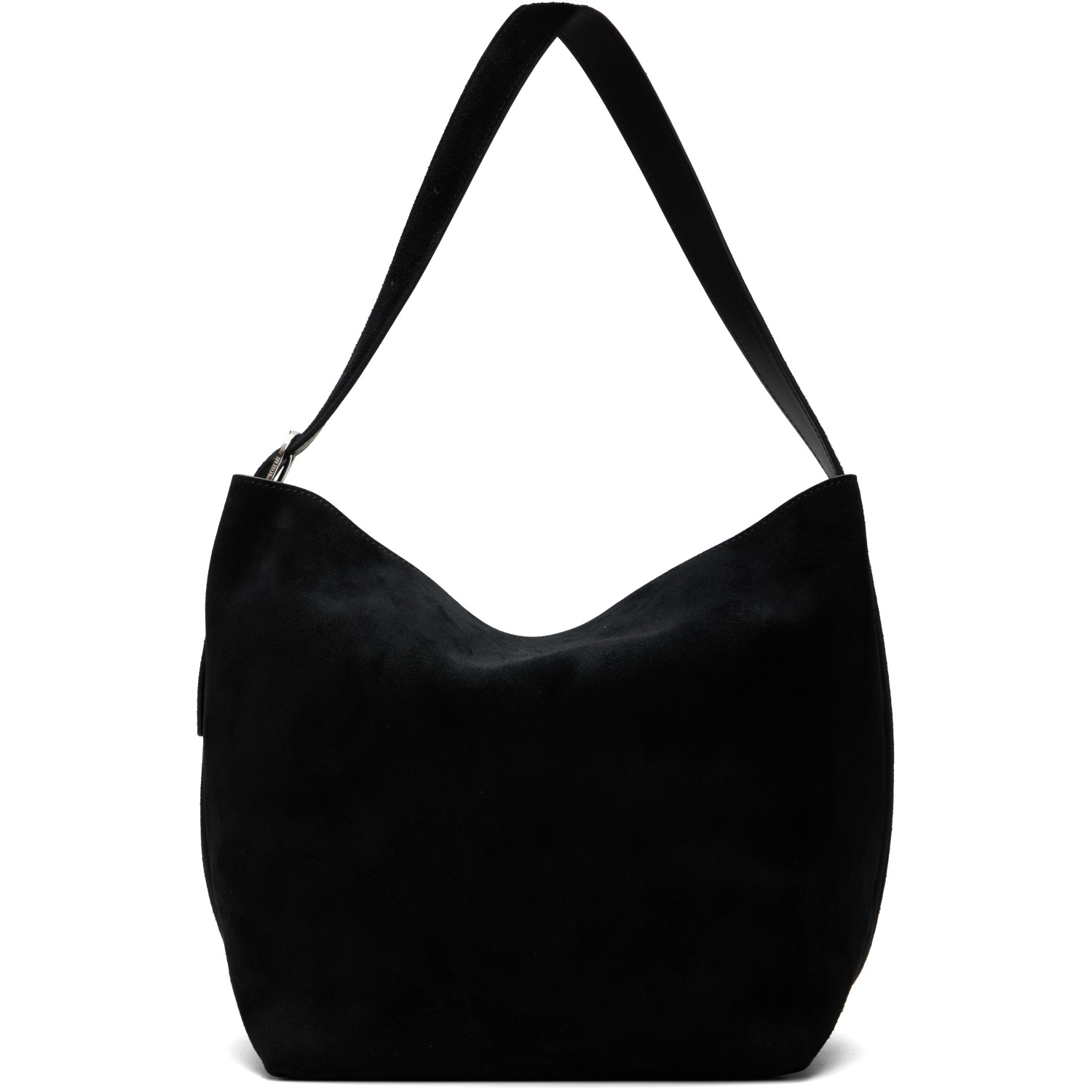 TOTEME Black Belted Suede Medium Tote