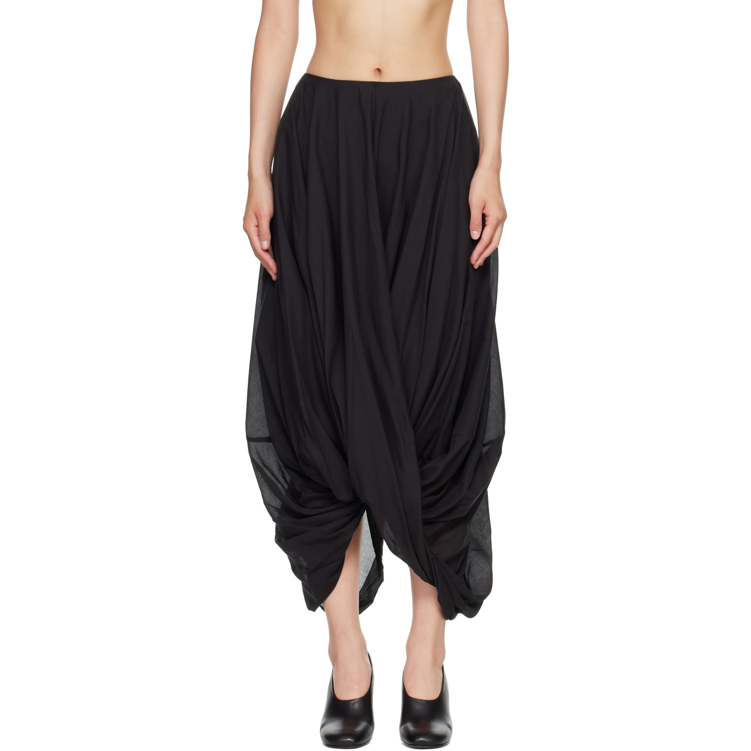 TOTEME Black Cocoon Maxi Skirt