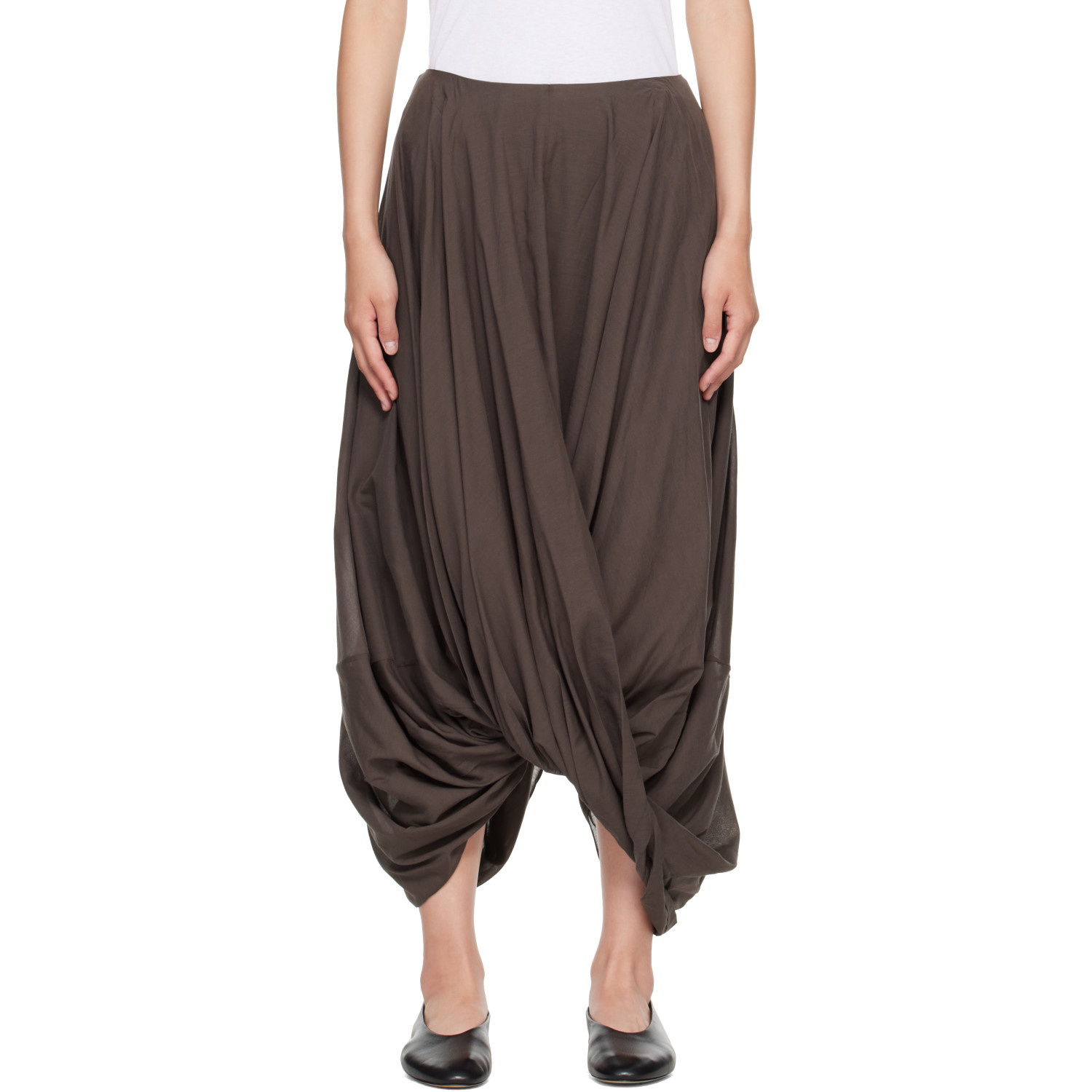 TOTEME Brown Cocoon Maxi Skirt