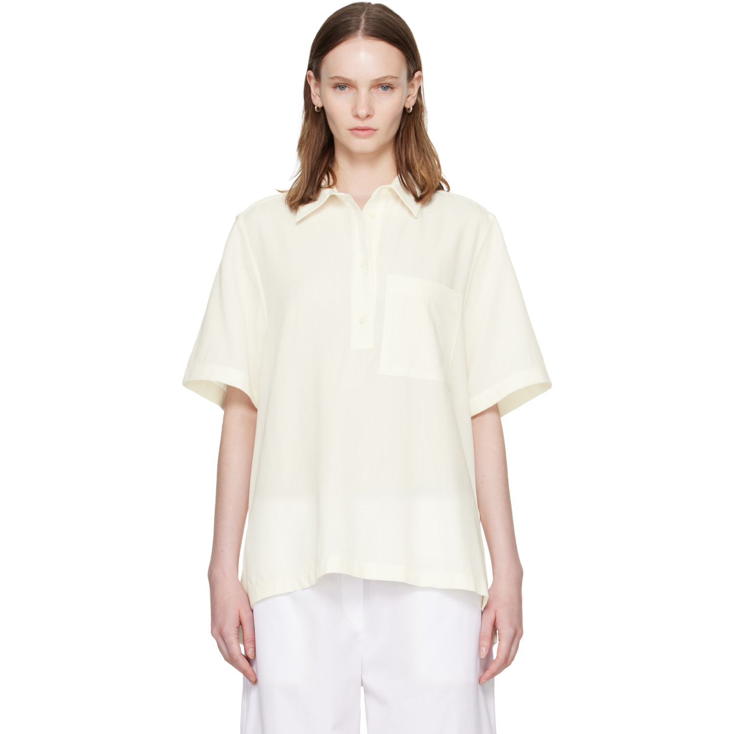 TOTEME Off-White Fluid Polo