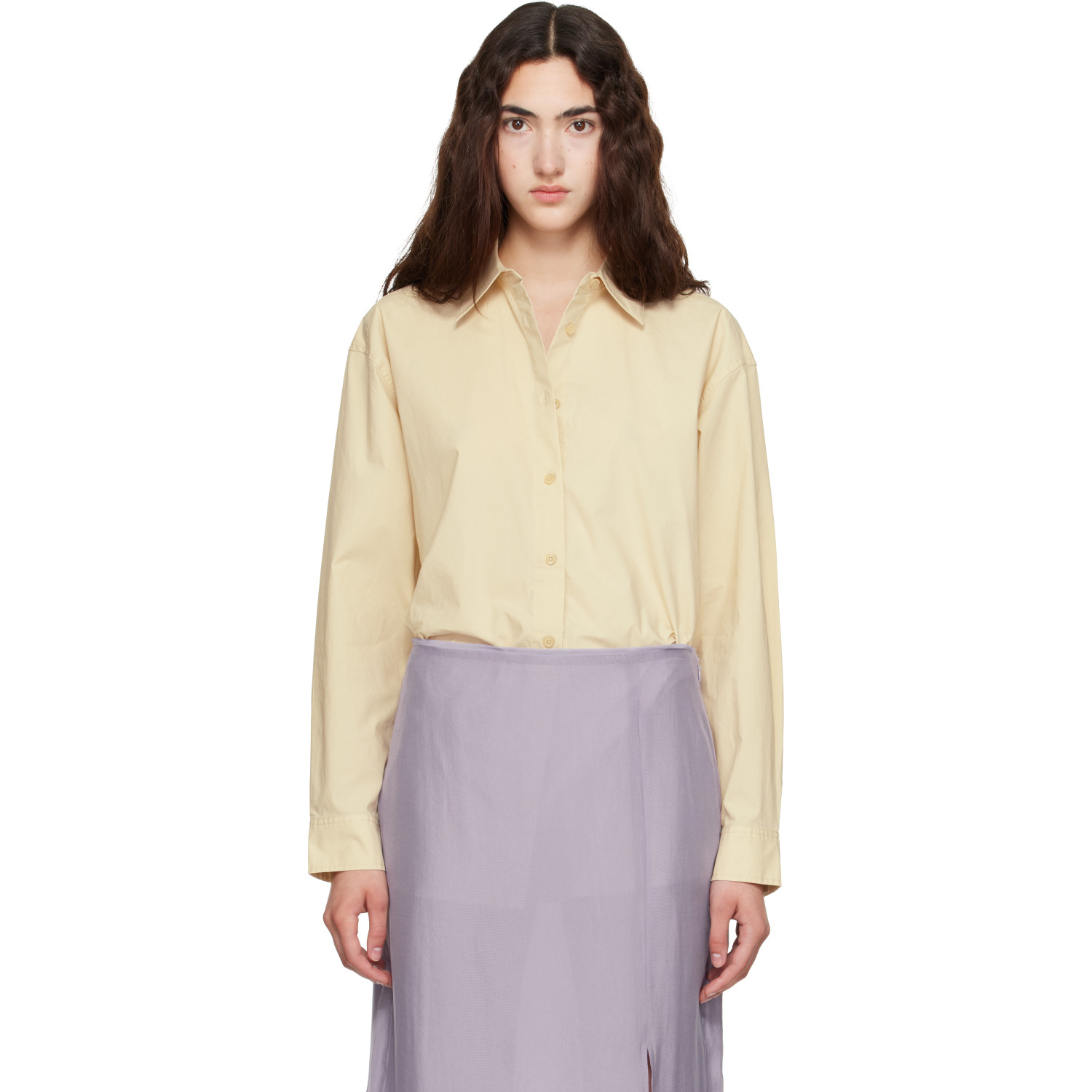 TOTEME Yellow Classic Tumbled Shirt