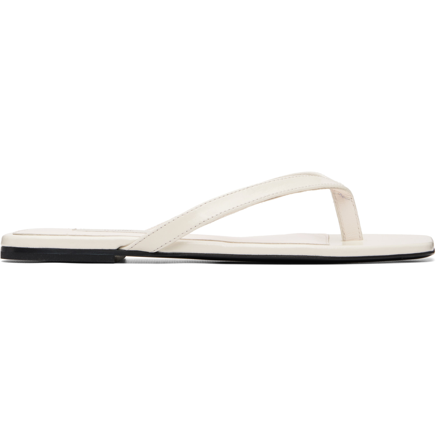 TOTEME Off-White Naplack Flip-Flops