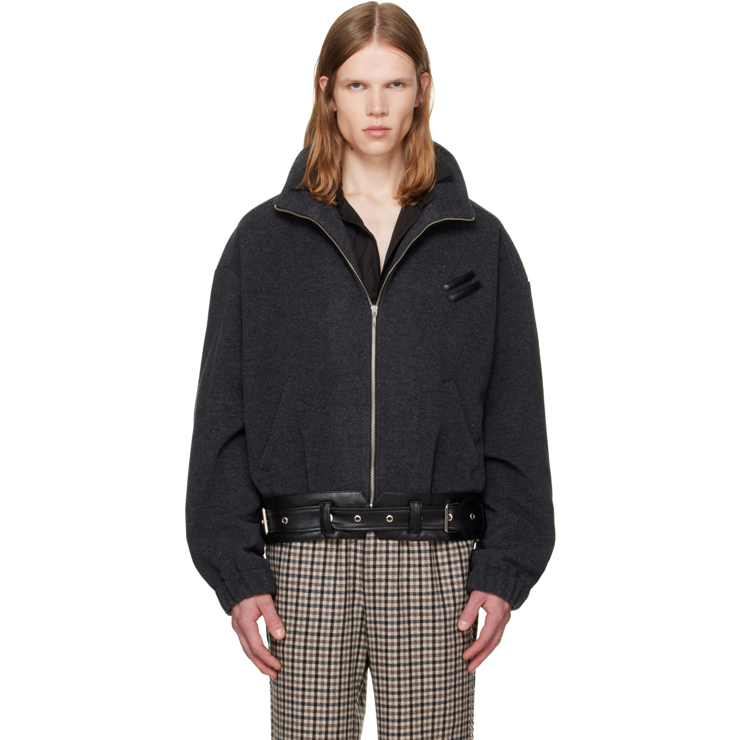 a.v. vattev Black Alliance Belted Wool Jacket