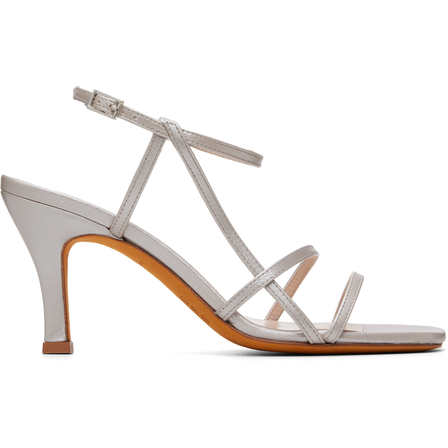Maryam Nassir Zadeh Silver Irene Heeled Sandals