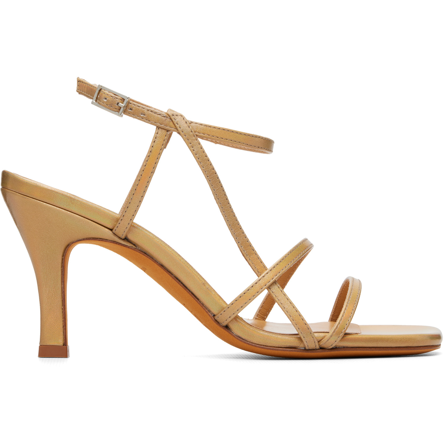 Maryam Nassir Zadeh Gold Irene Heeled Sandals