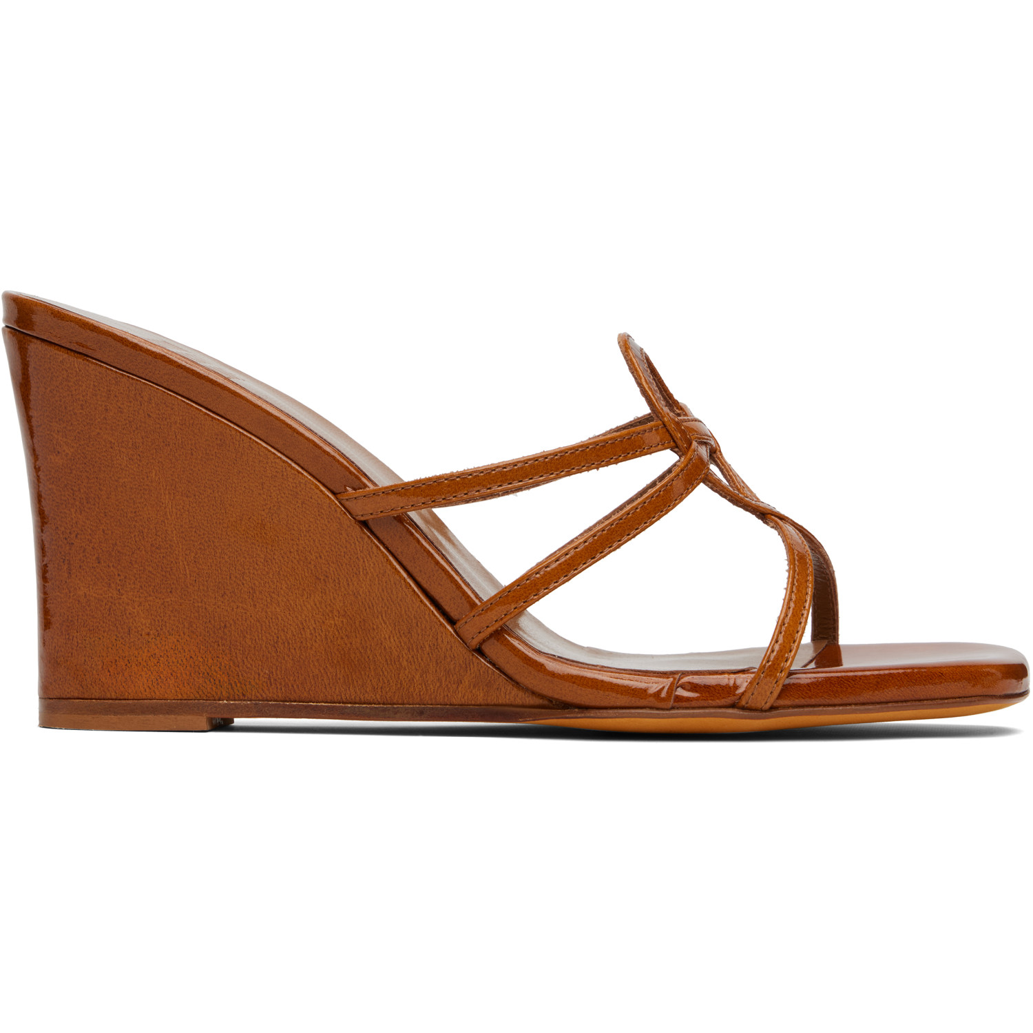 Maryam Nassir Zadeh Brown Opera Wedge Heeled Sandals