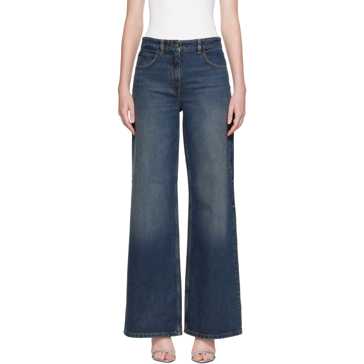 Courrèges Blue Baggy Jeans