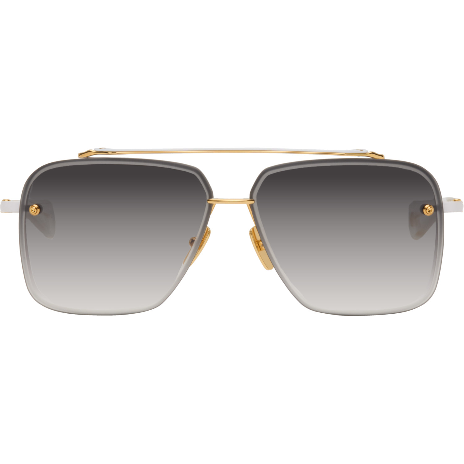 Dita White & Gold Mach-Six Sunglasses