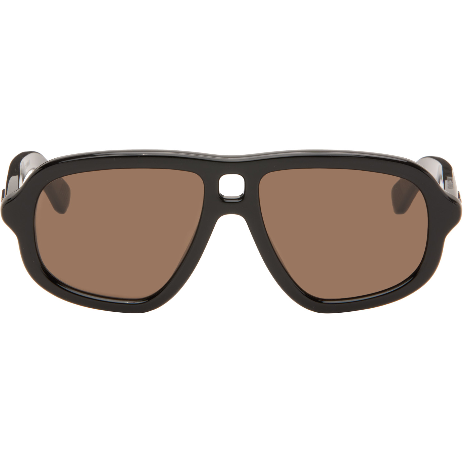 Bottega Veneta Black Sophia Ribbon Aviator Sunglasses