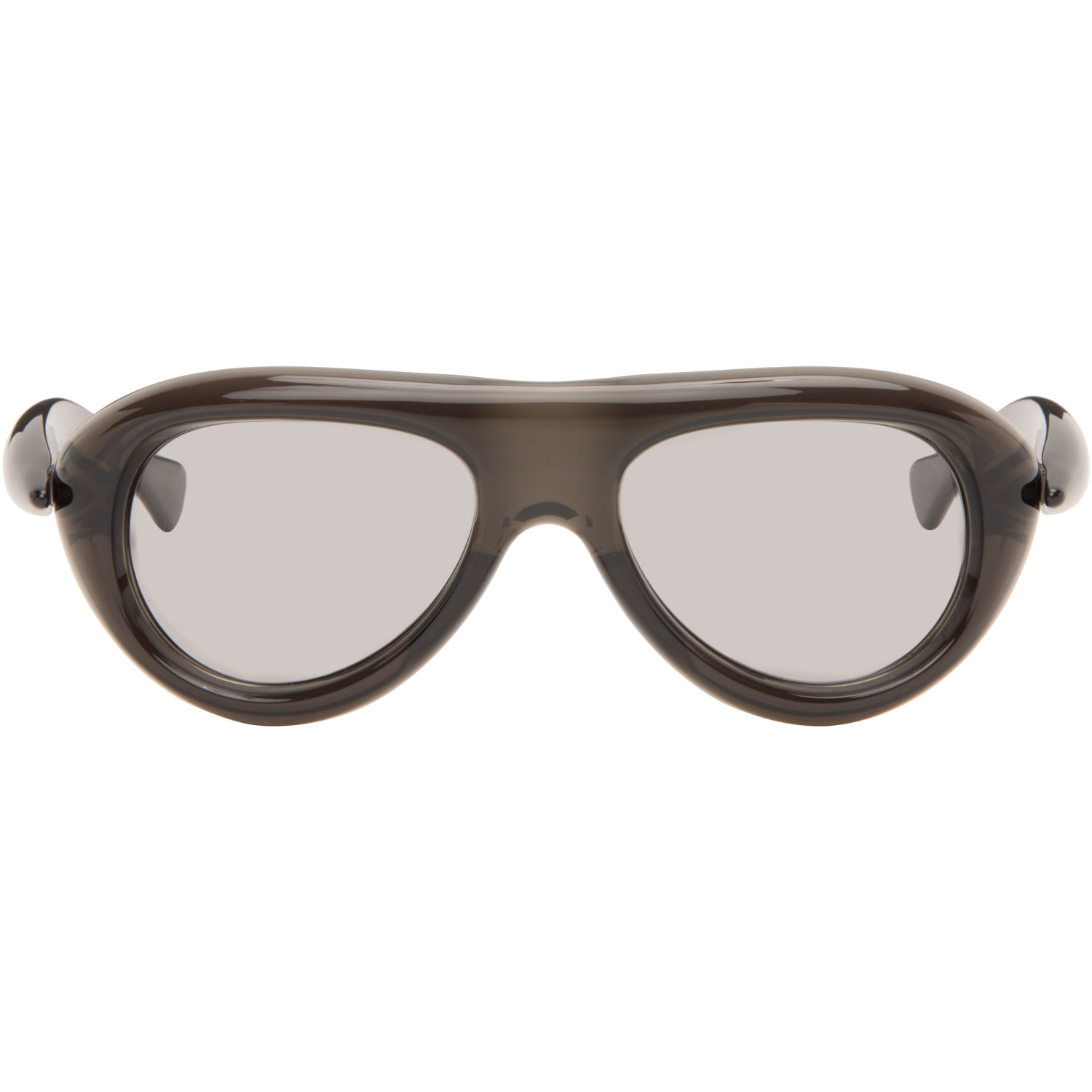 Bottega Veneta Gray Sardine Aviator Sunglasses