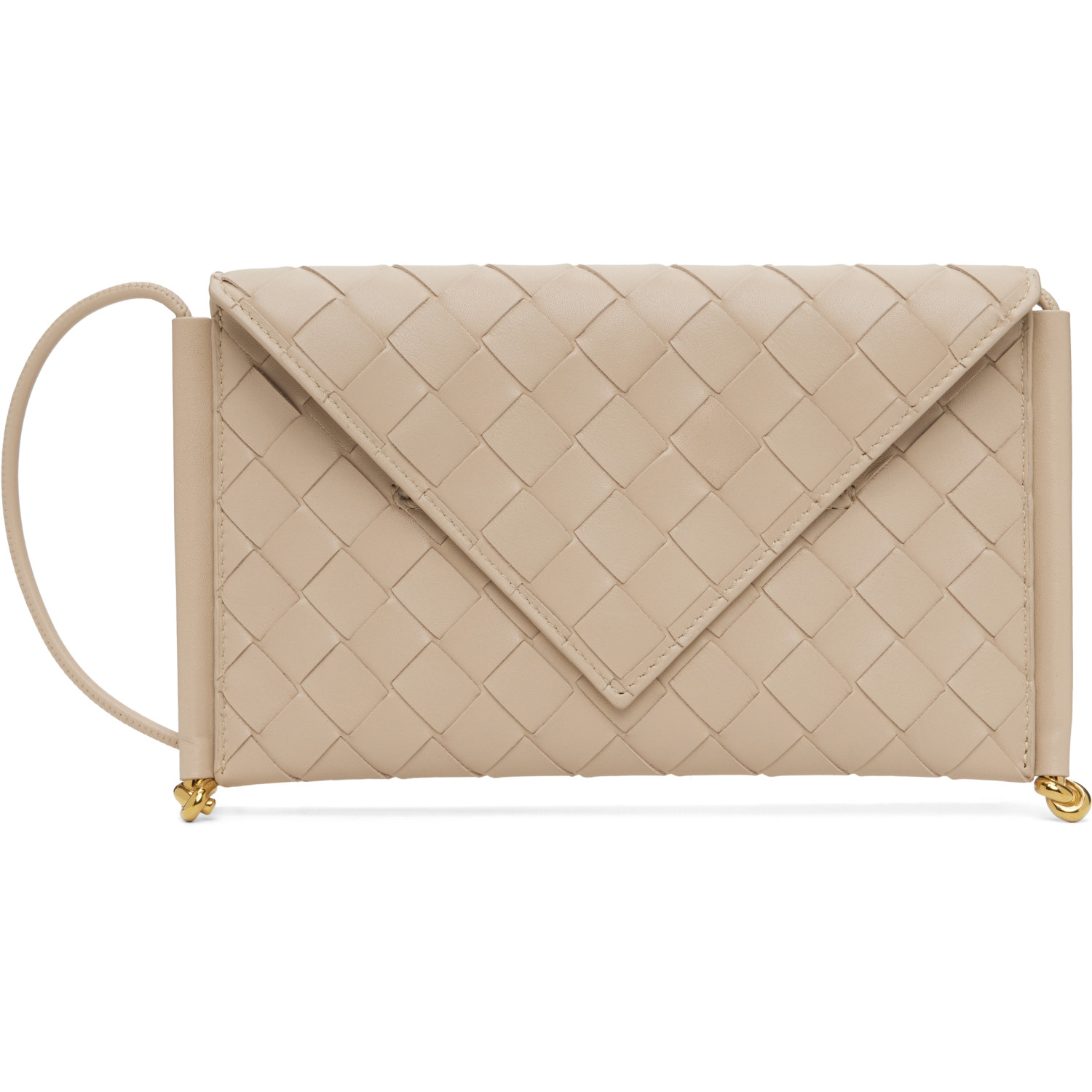 Bottega Veneta Beige Solstice Phone Pouch
