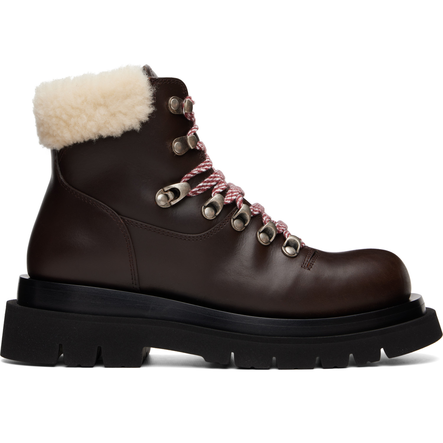 Bottega Veneta Brown Lug Hiking Ankle Boots