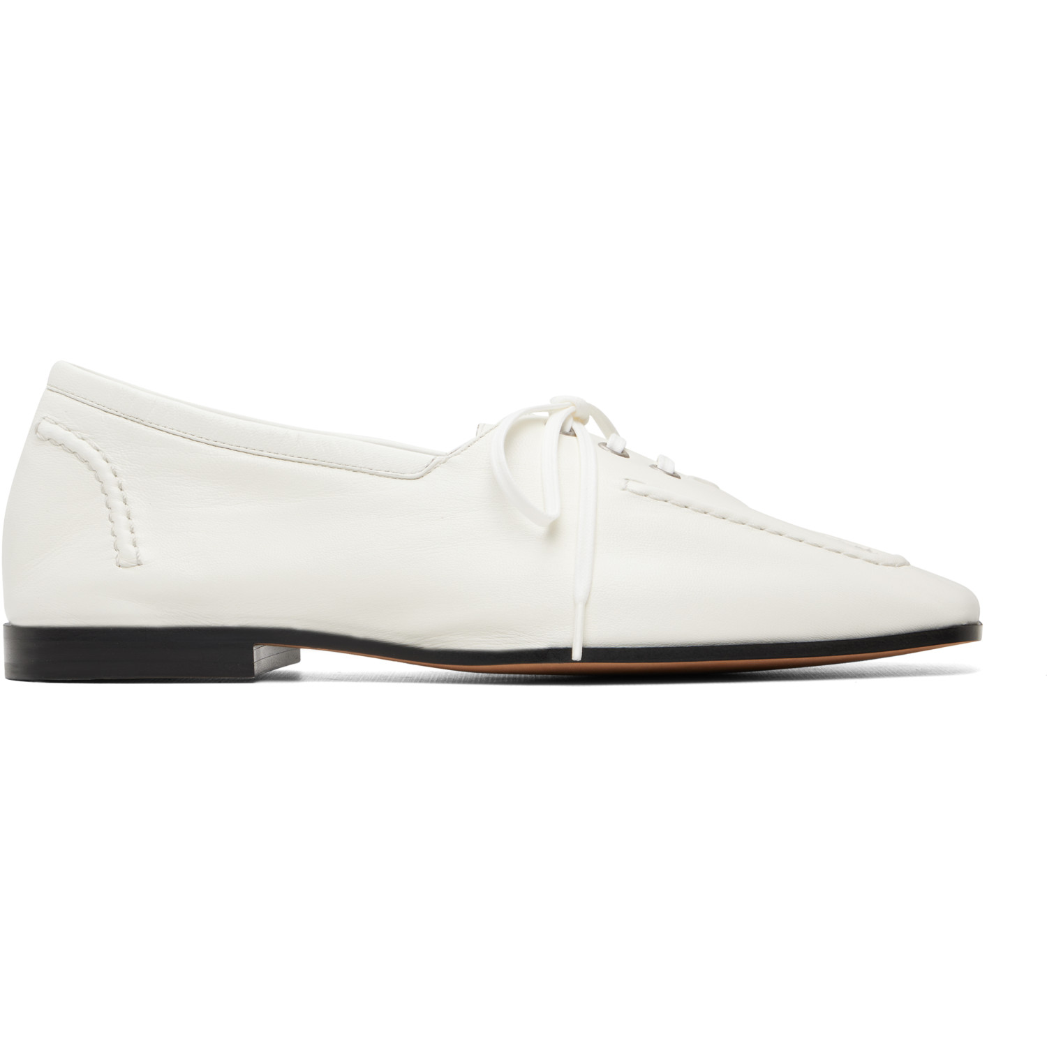 Bottega Veneta White Gino Lace-Up Oxfords