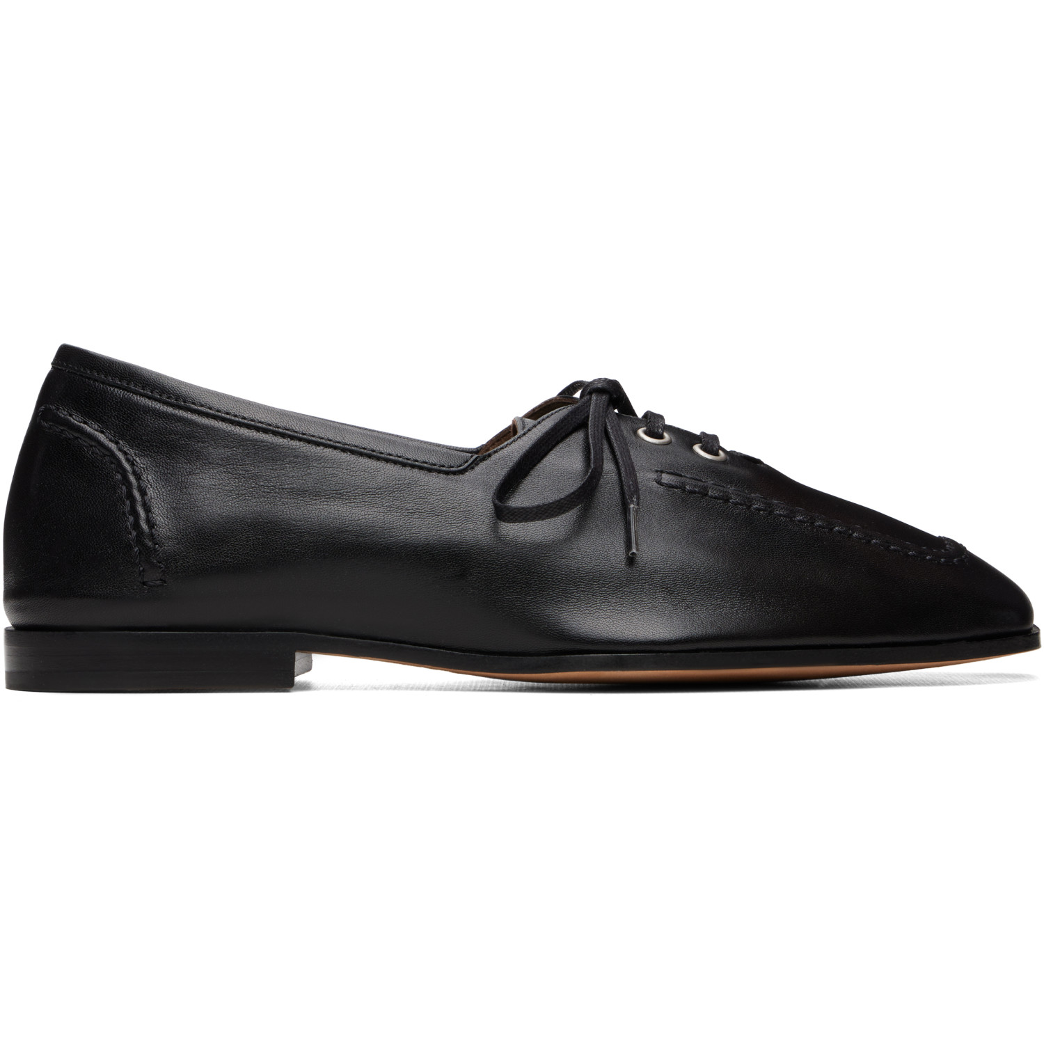 Bottega Veneta Black Gino Lace-Up Oxfords