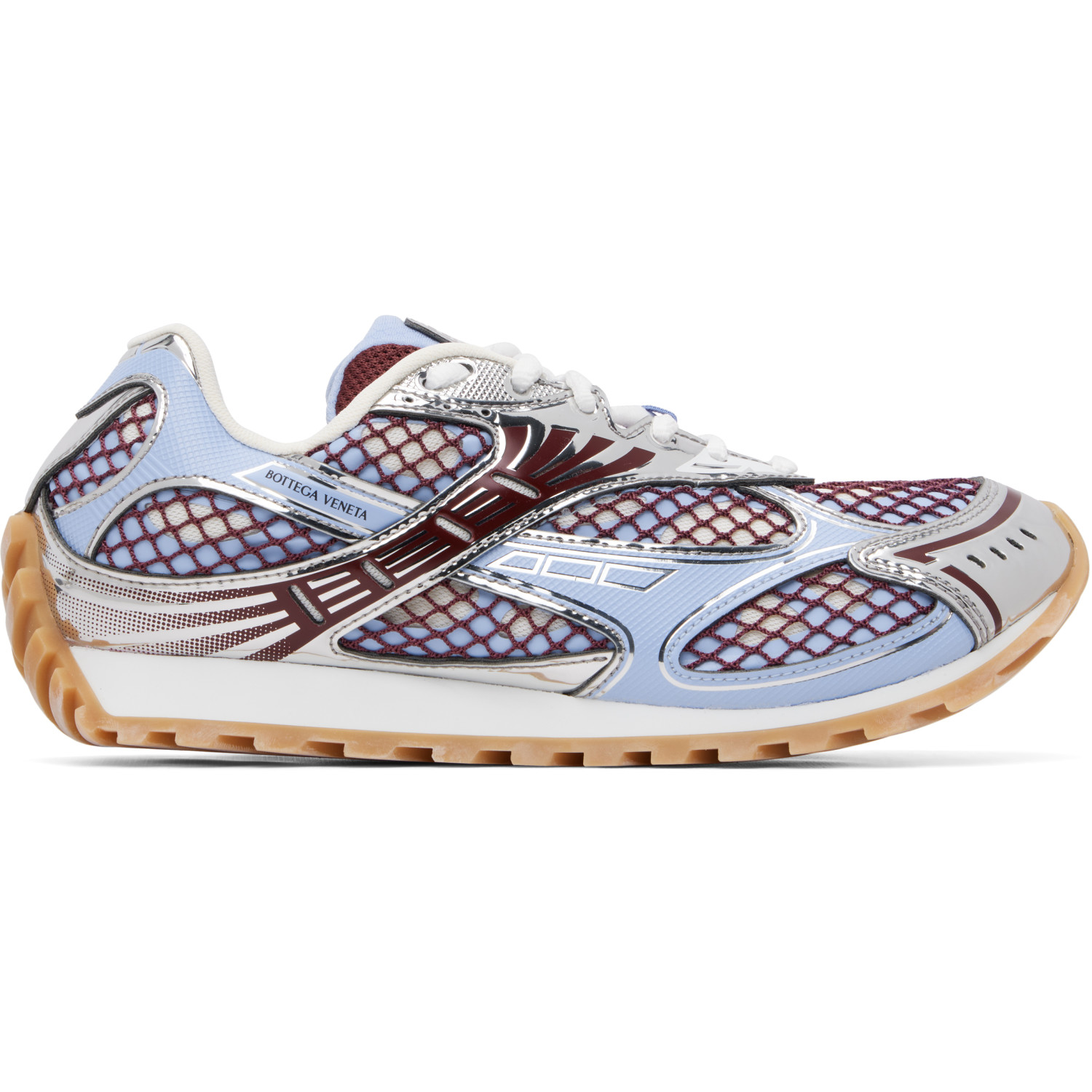 Bottega Veneta Blue & Burgundy Orbit Sneakers