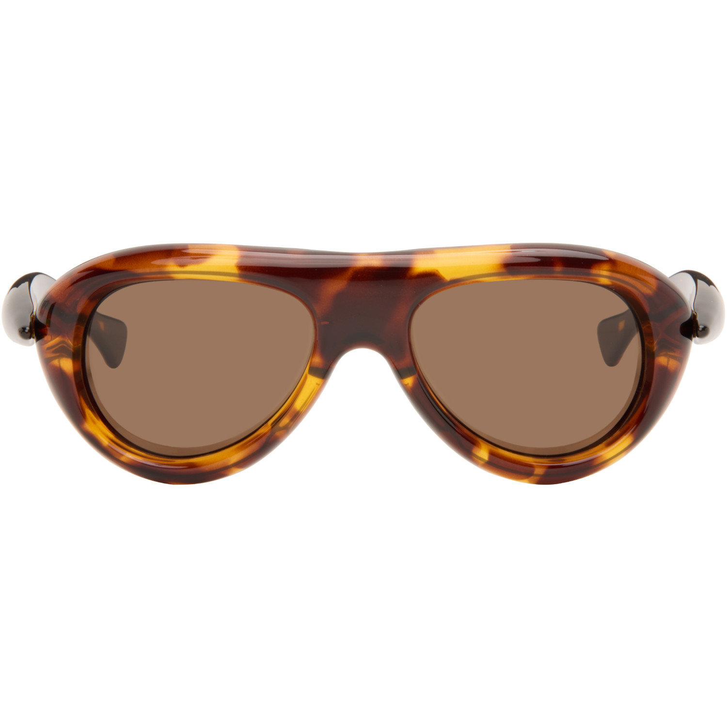 Bottega Veneta Brown Sardine Aviator Sunglasses