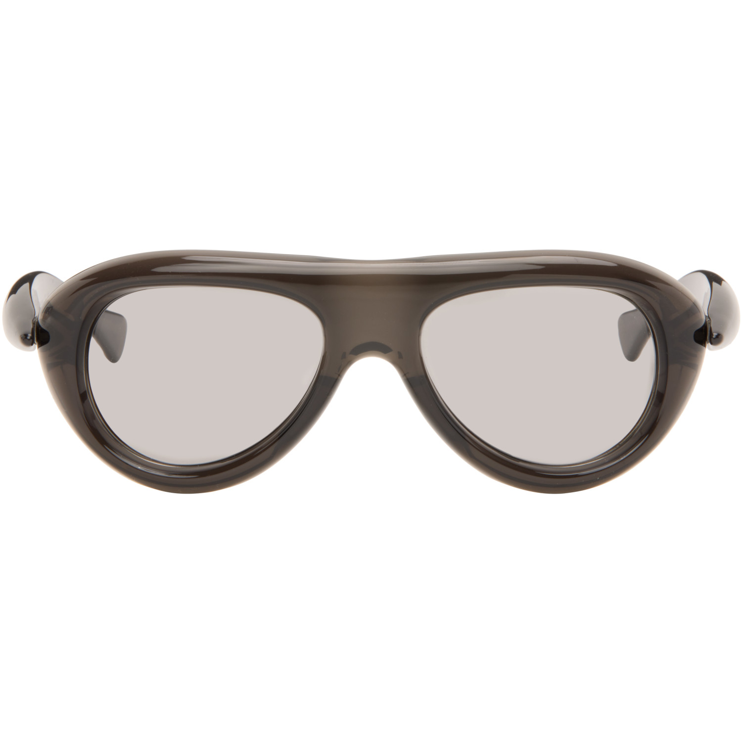 Bottega Veneta Gray Sardine Aviator Sunglasses